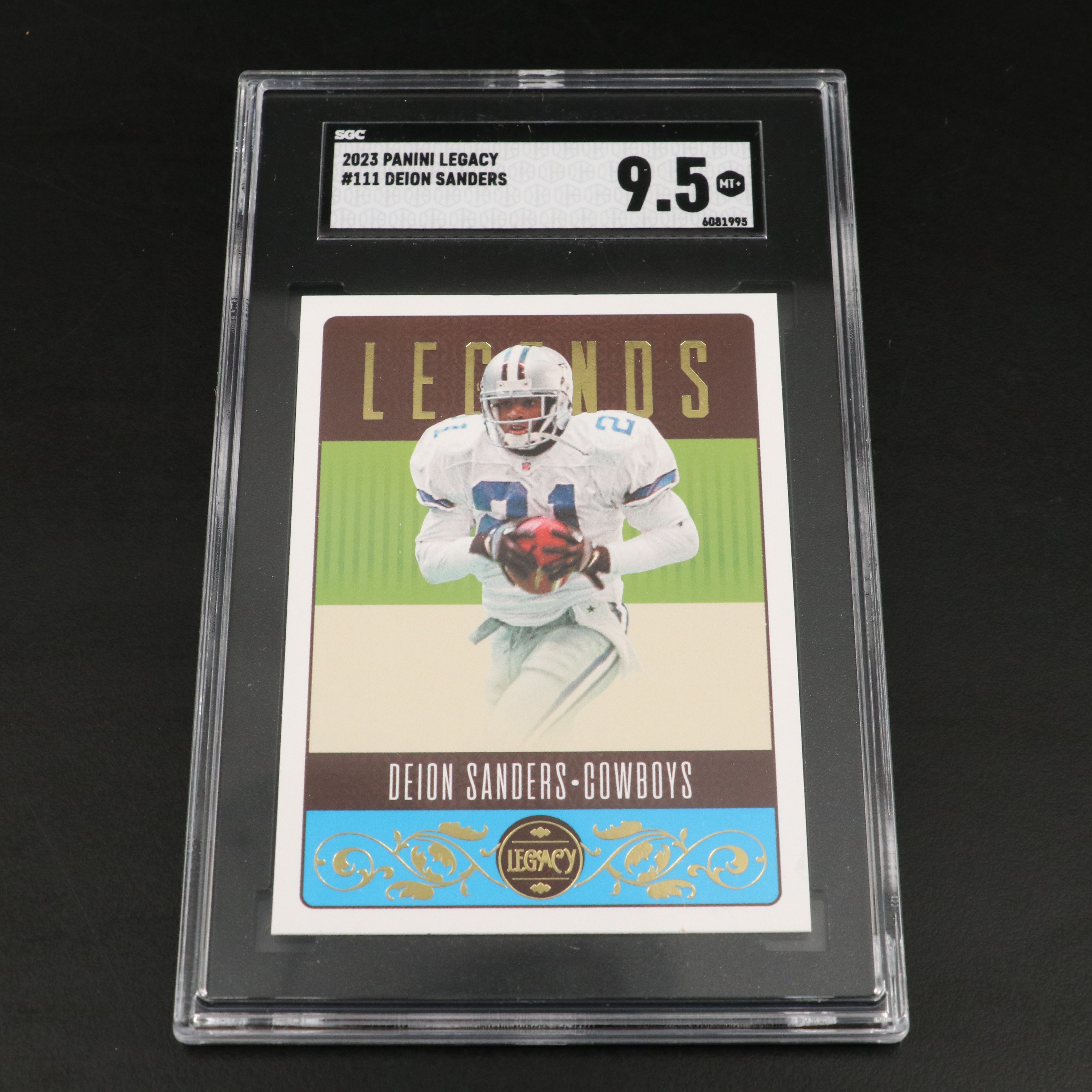 Deion Sanders SGC Graded Football Cards Featuring Rookie and More