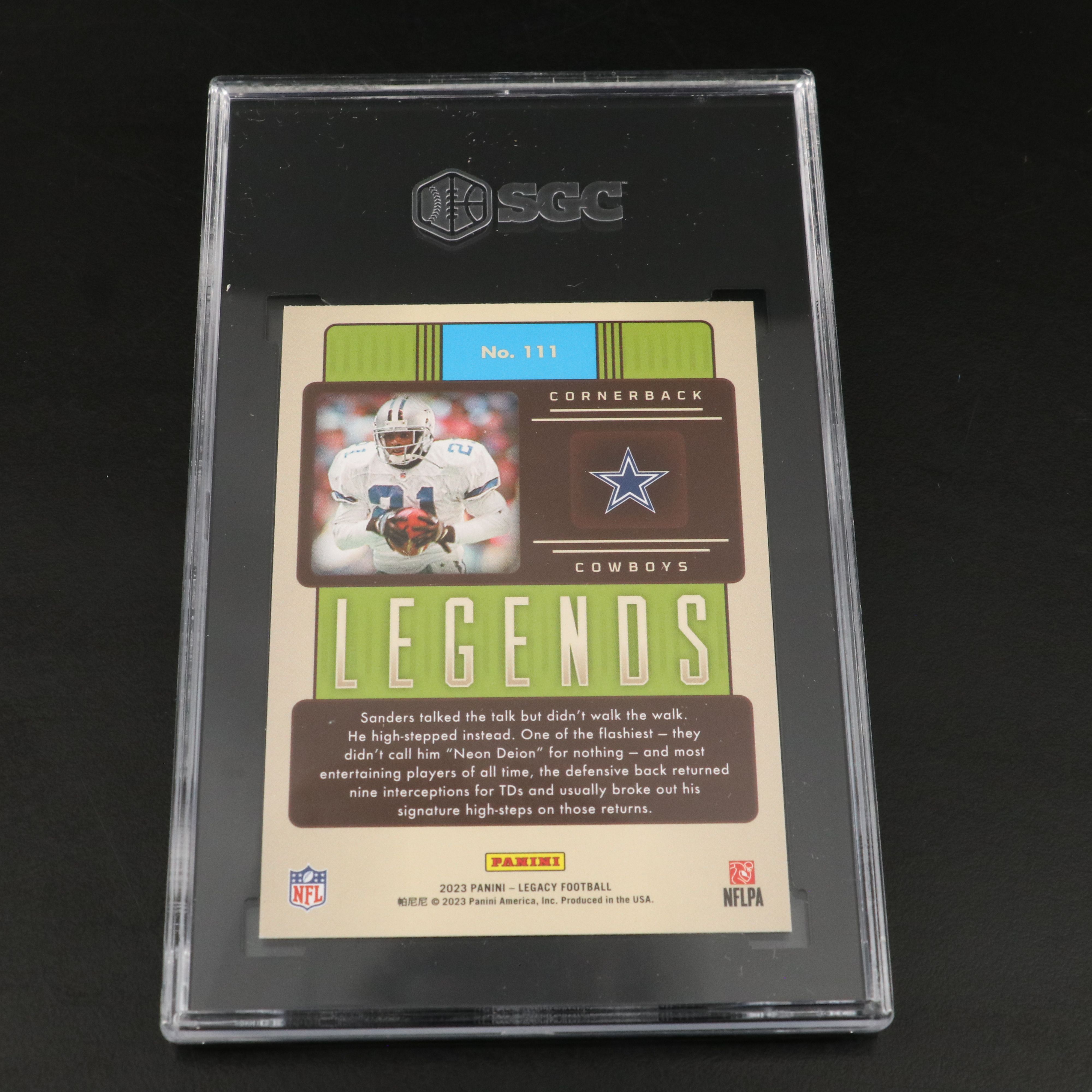 Deion Sanders SGC Graded Football Cards Featuring Rookie and More