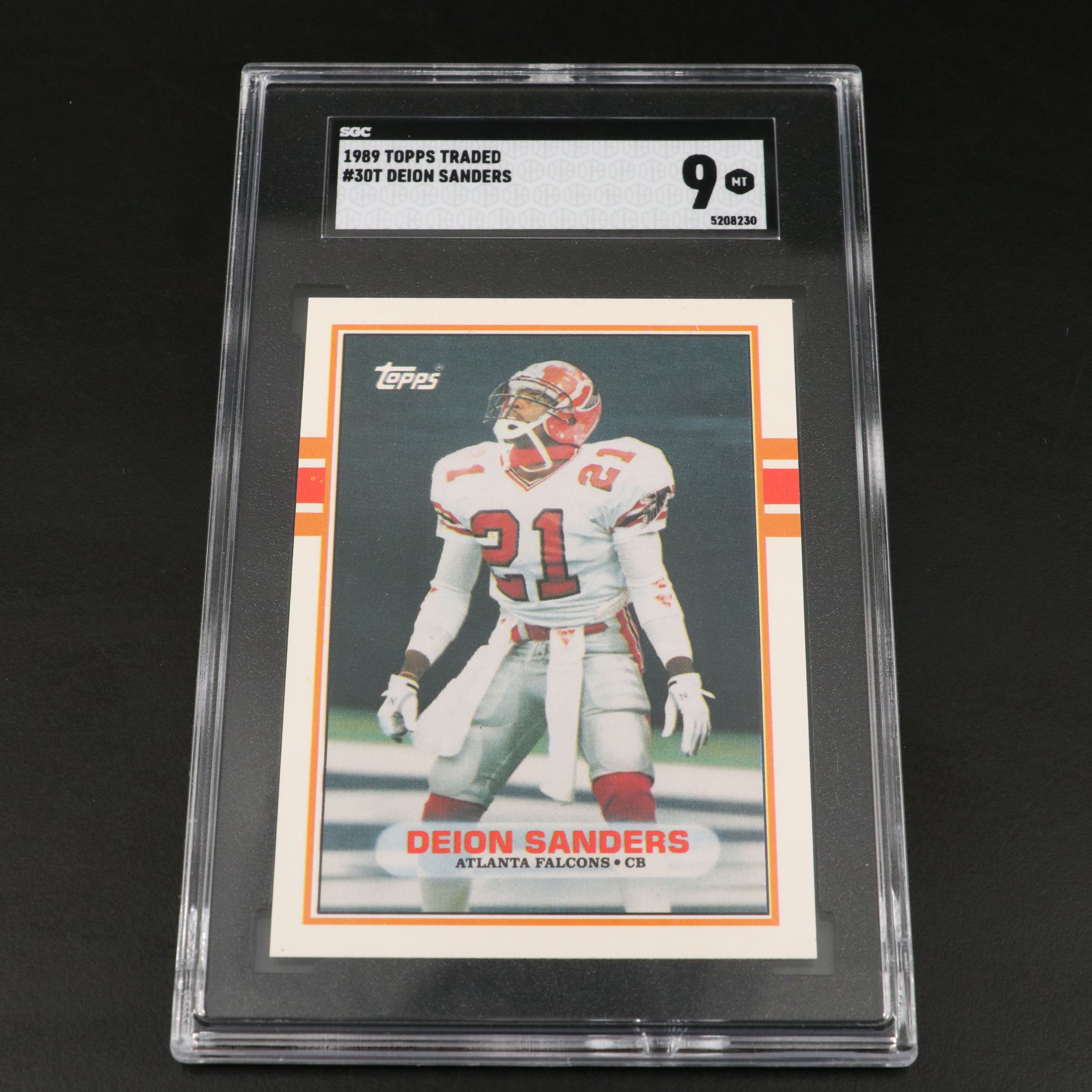 Deion Sanders SGC Graded Football Cards Featuring Rookie and More