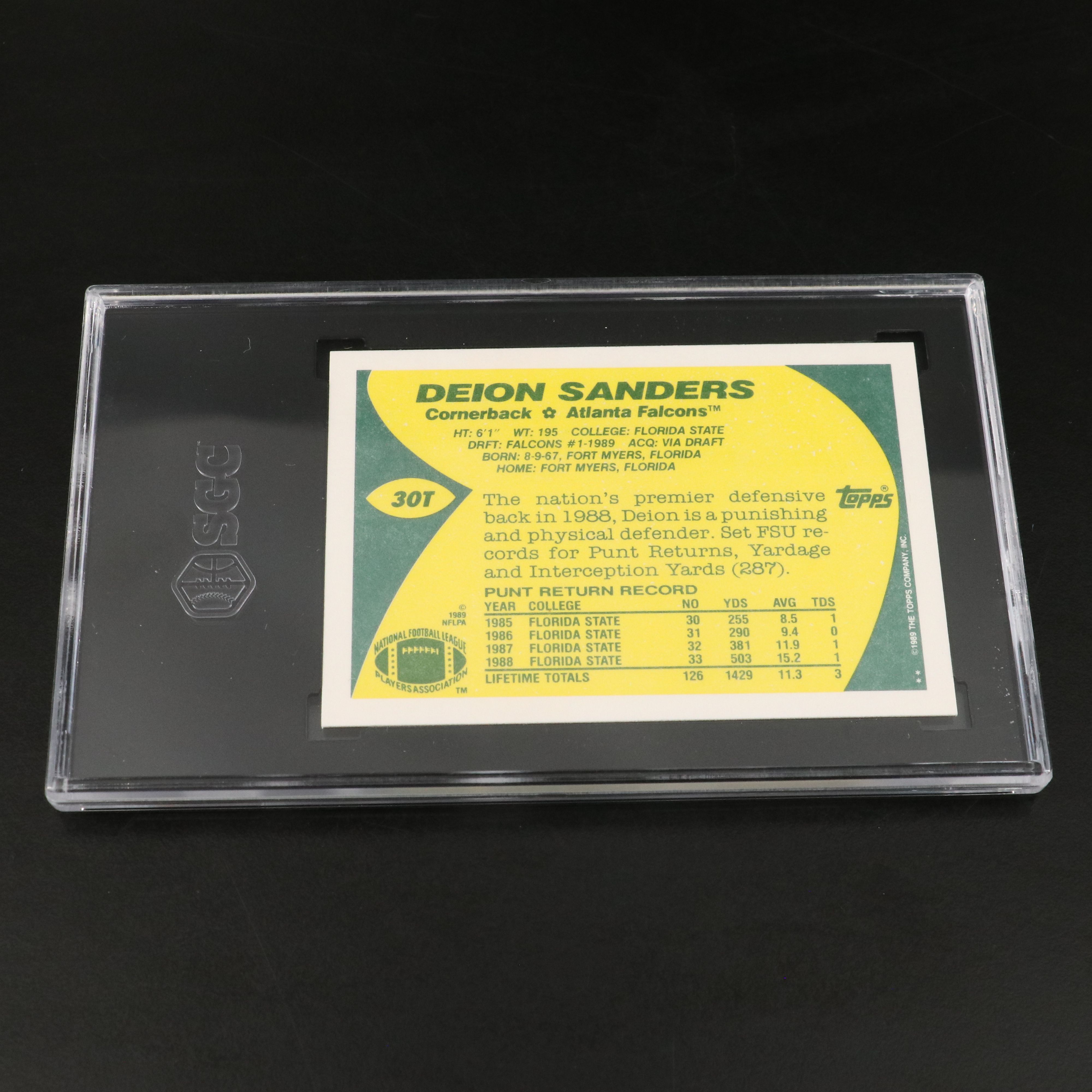 Deion Sanders SGC Graded Football Cards Featuring Rookie and More