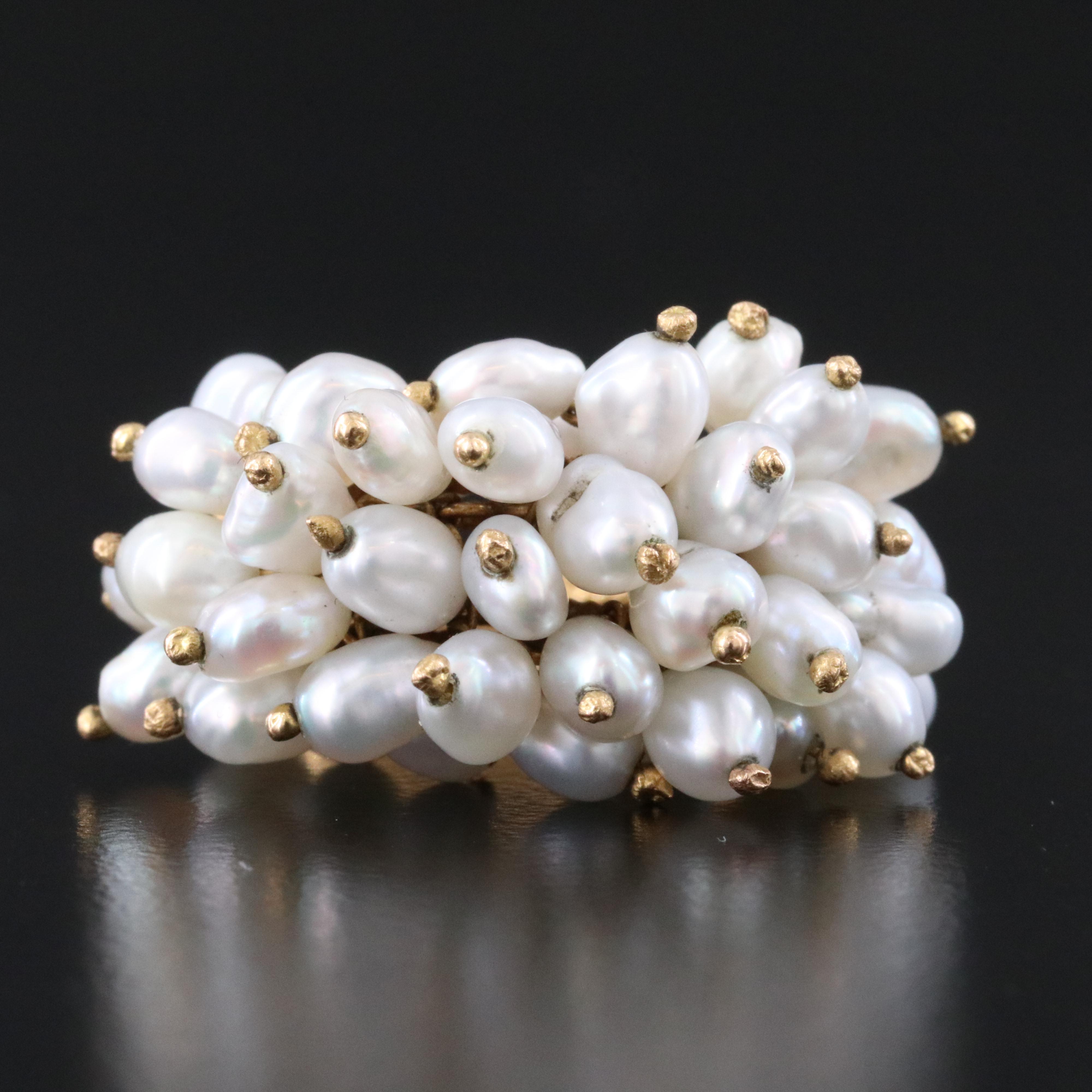 18K Seed Pearl Ring