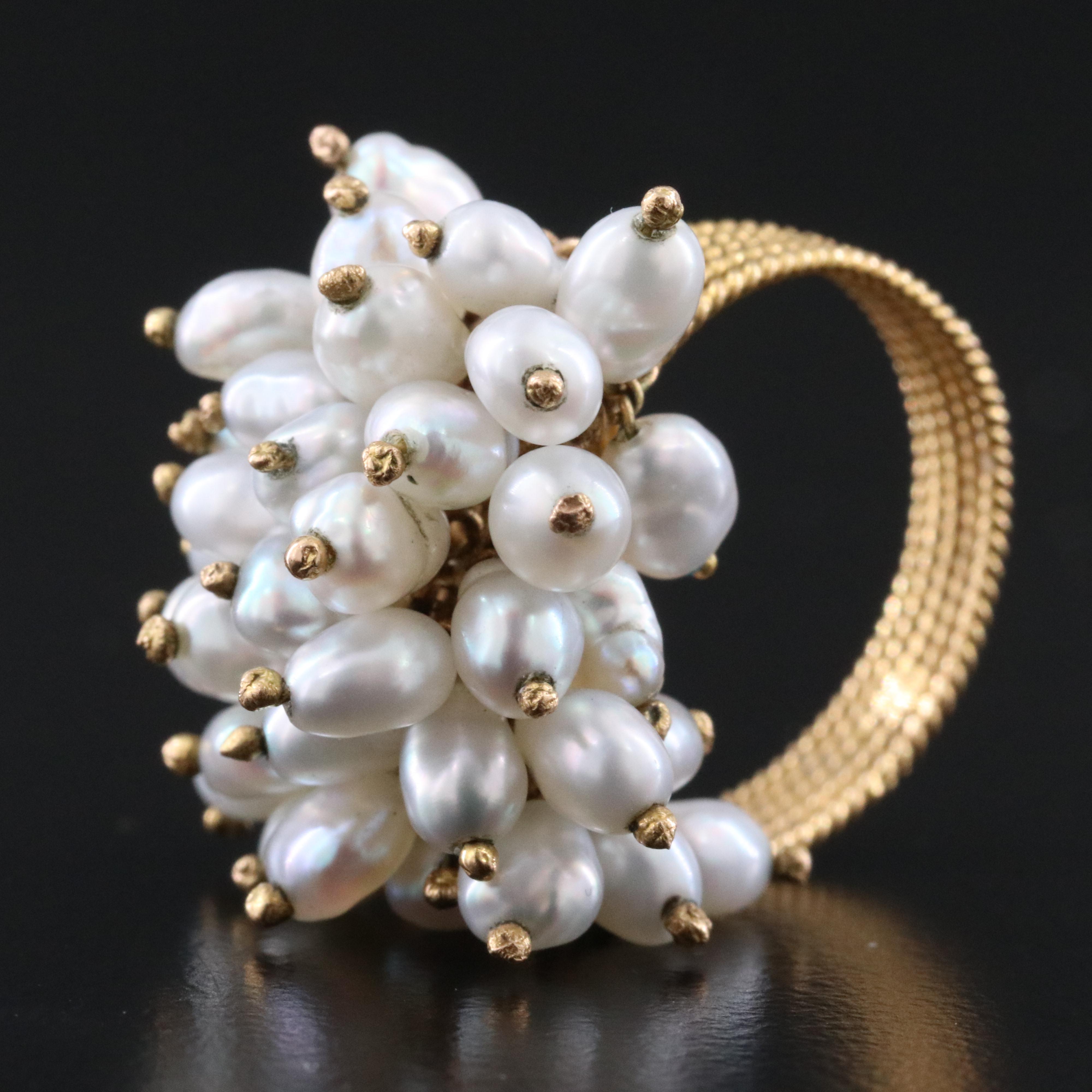 18K Seed Pearl Ring