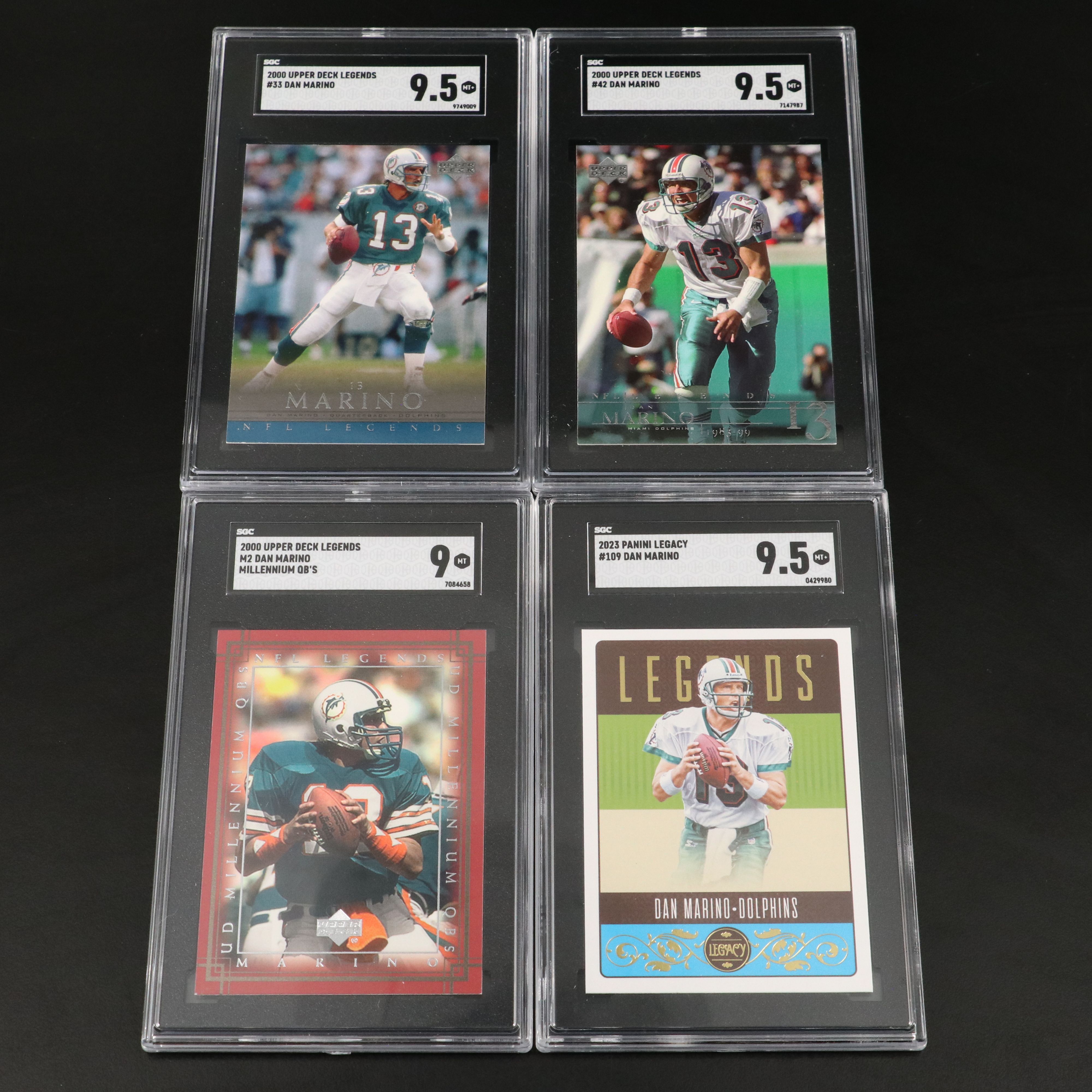 Dan Marino SGC Graded Miami Dolphins Football Cards, 2000-2023