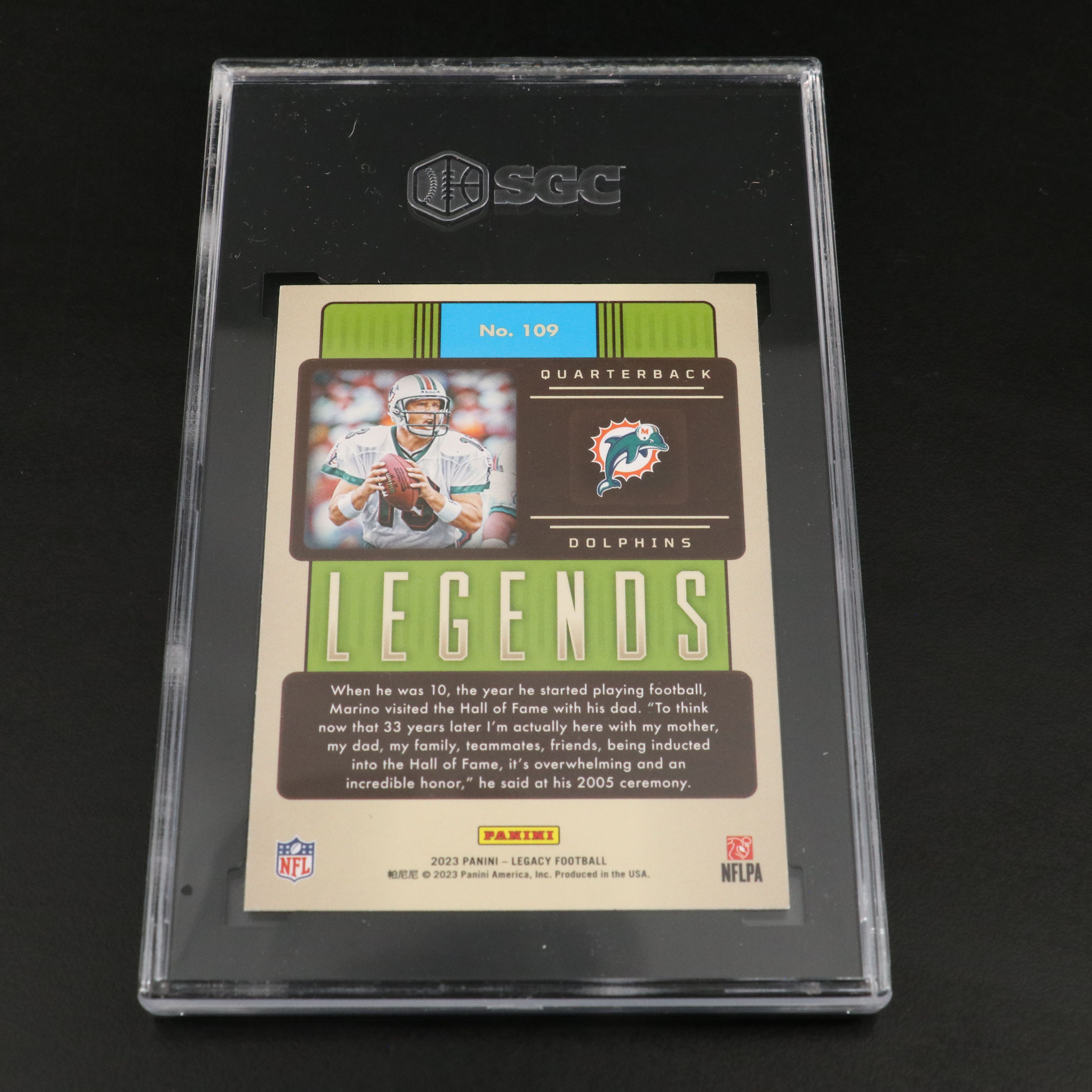 Dan Marino SGC Graded Miami Dolphins Football Cards, 2000-2023