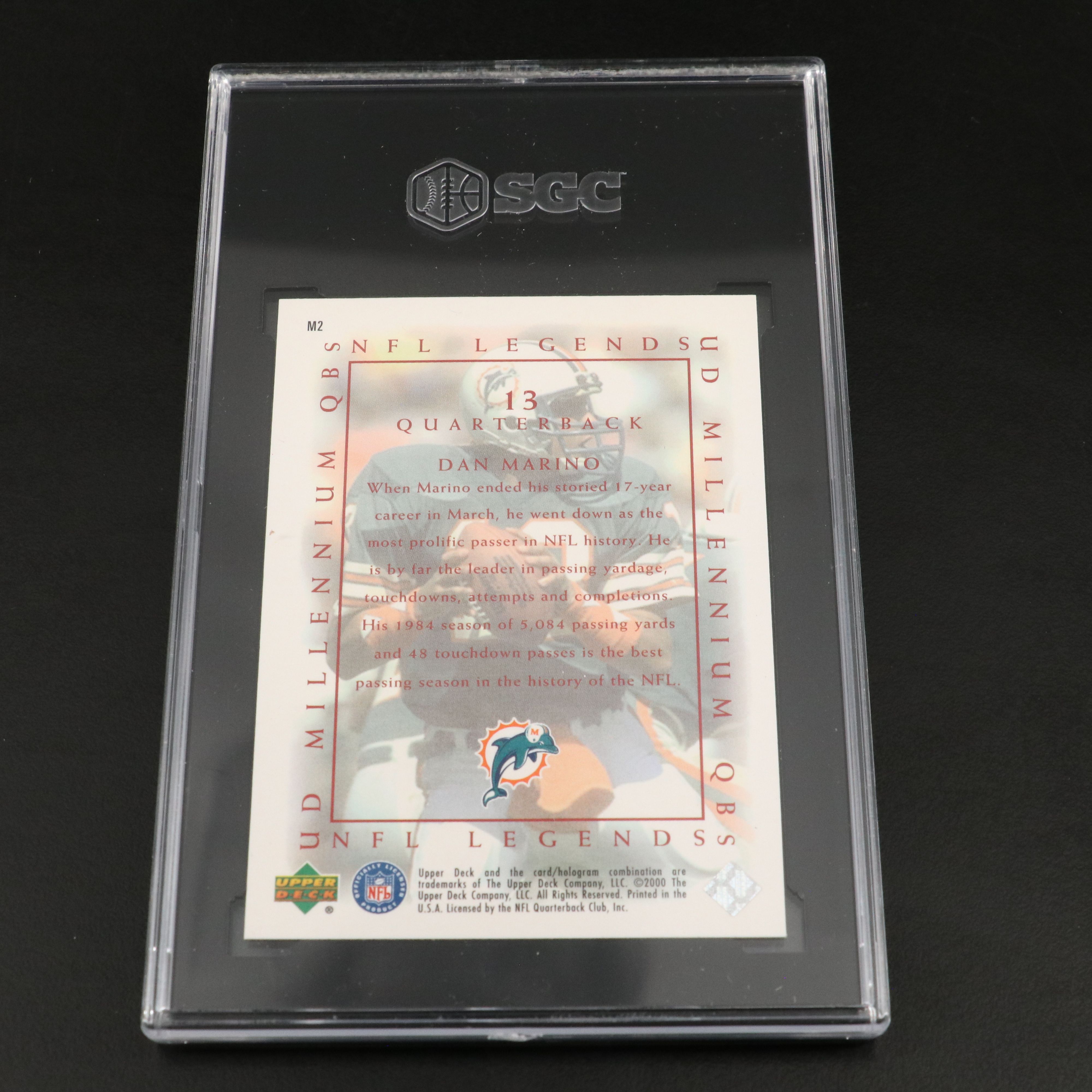 Dan Marino SGC Graded Miami Dolphins Football Cards, 2000-2023