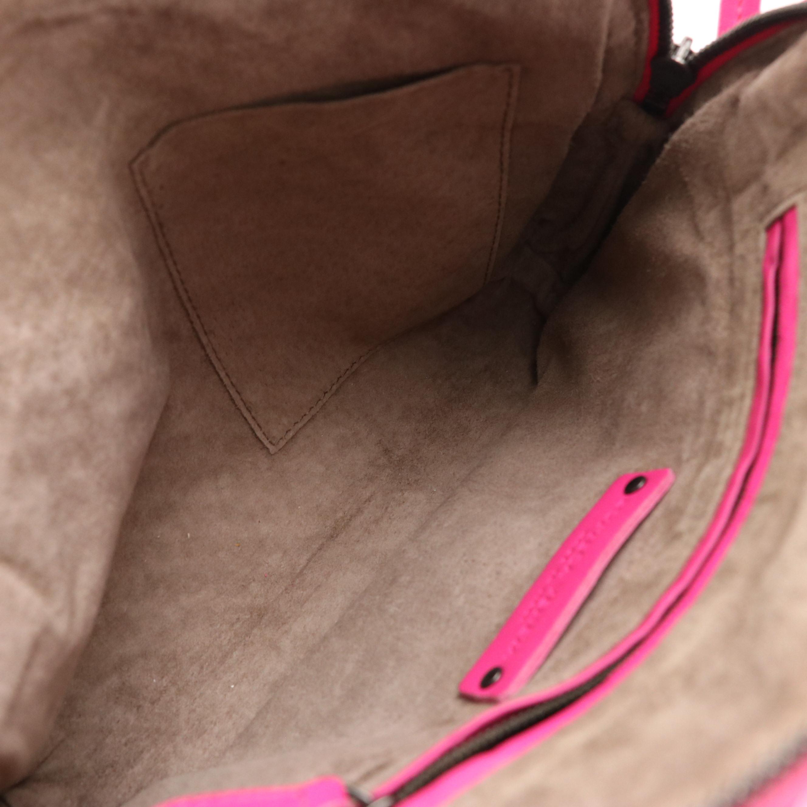 Bottega Veneta Zippered Crossbody Bag in Hot Pink Intrecciato Nappa Leather