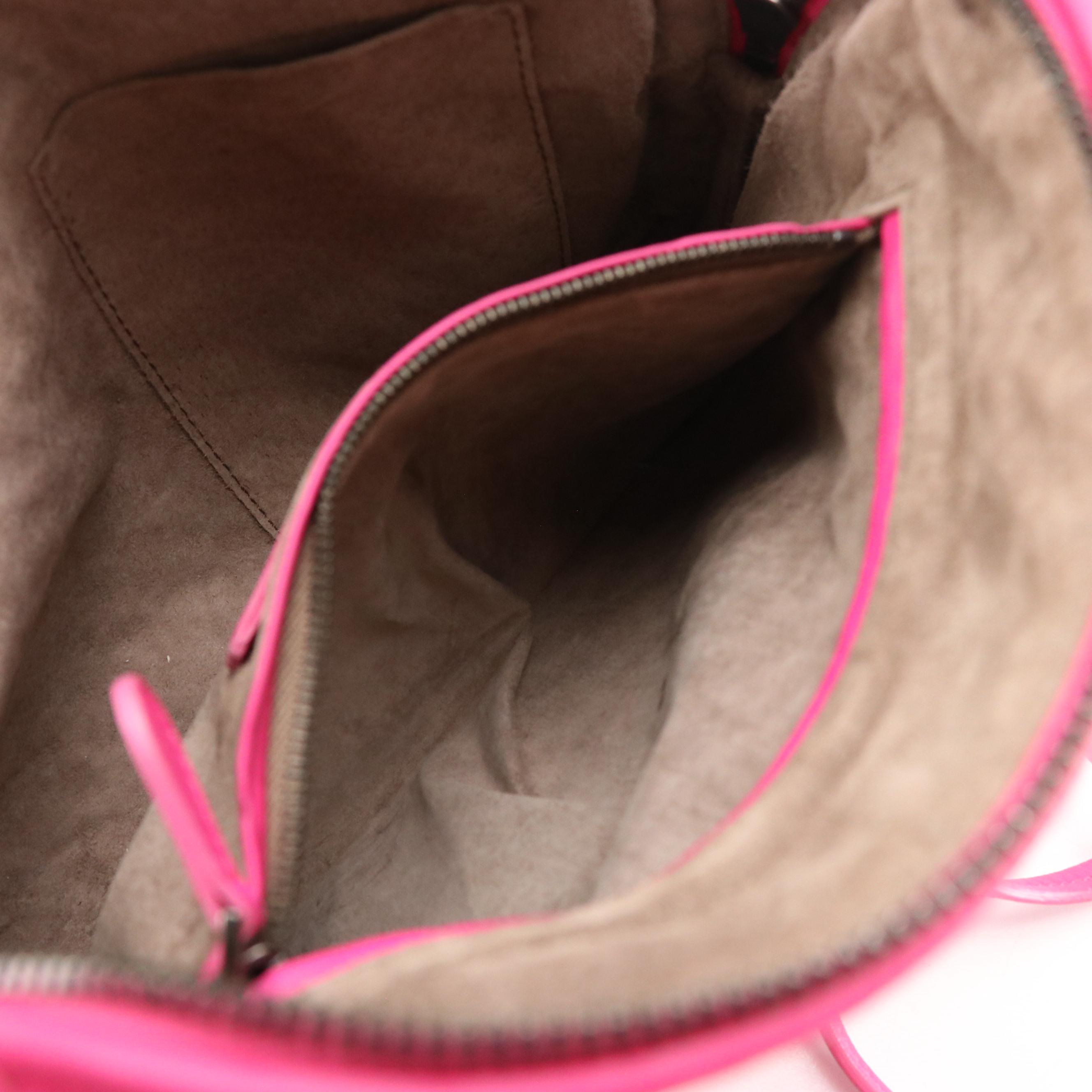 Bottega Veneta Zippered Crossbody Bag in Hot Pink Intrecciato Nappa Leather