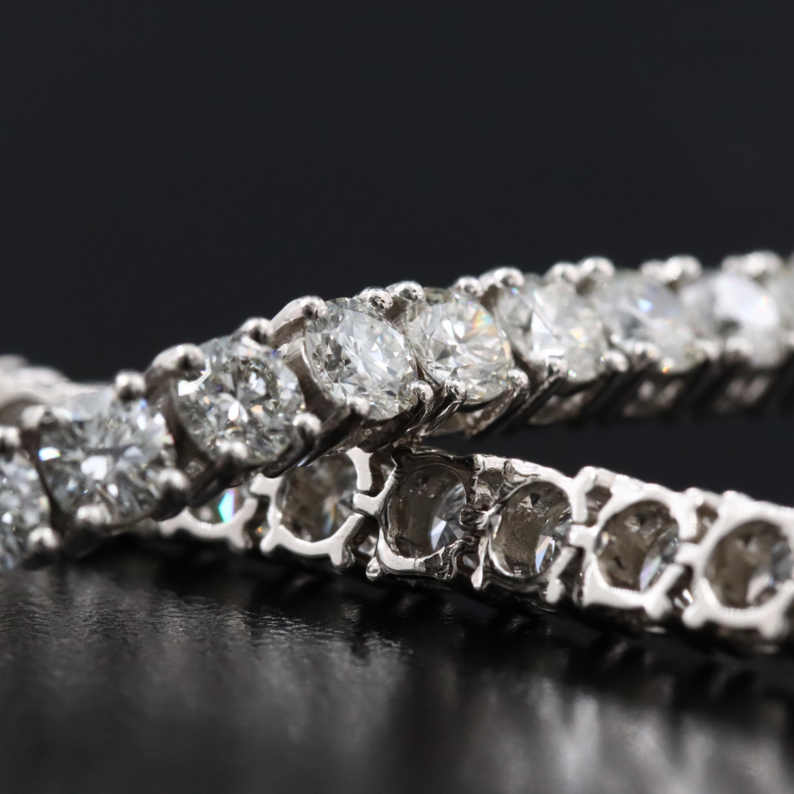 Platinum 7.60 CTW Diamond Line Bracelet with GIA Report
