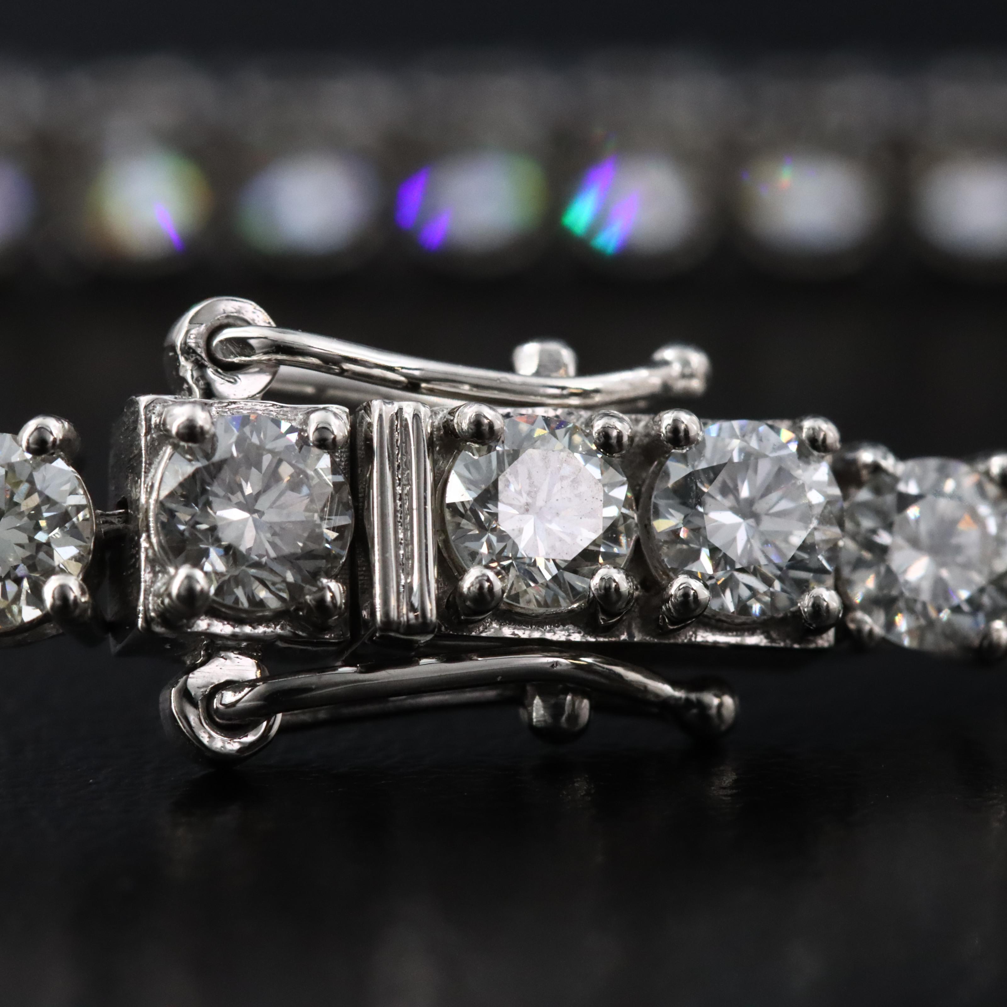 Platinum 7.60 CTW Diamond Line Bracelet with GIA Report