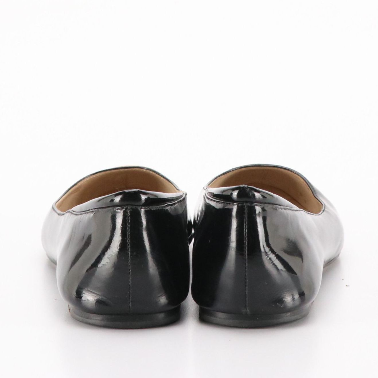 Michael Kors Cork Cap-Toe and Logo Bow Flats in Black and Beige Leather