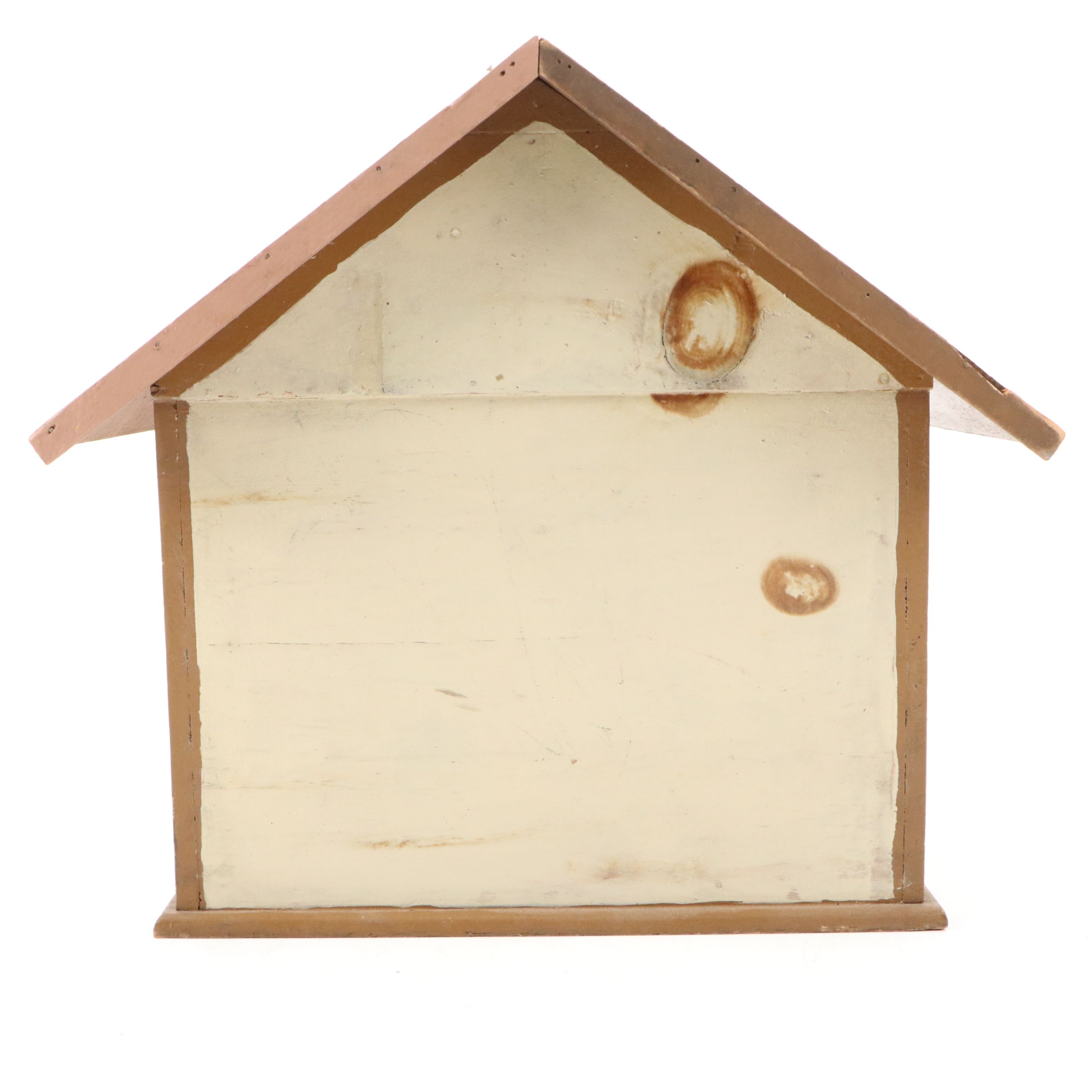 Handcrafted Folk Art Motorized Wood Garage Model