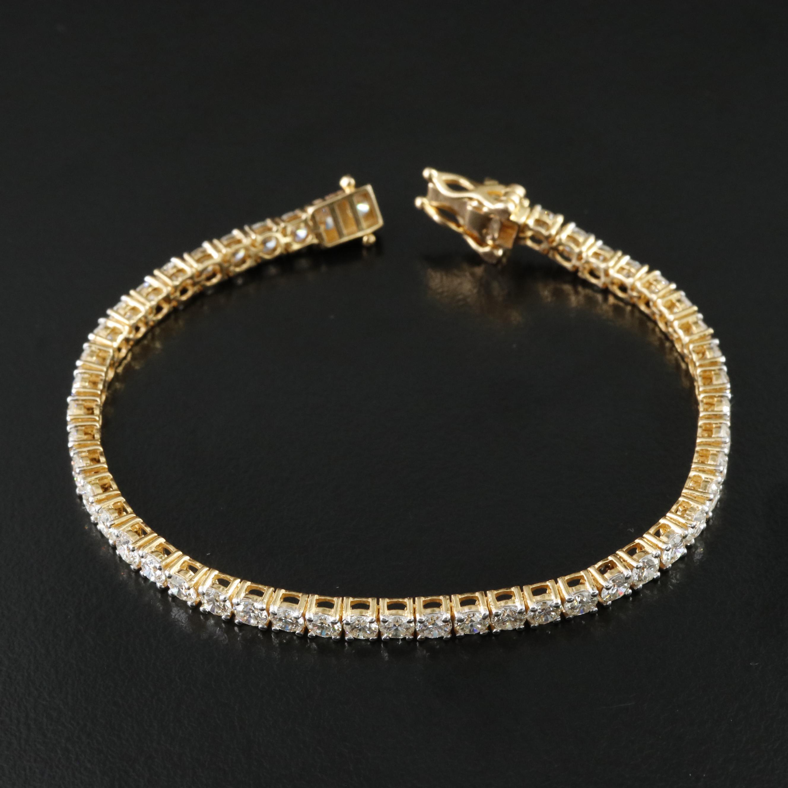 18K 6.27 CTW Diamond Line Bracelet