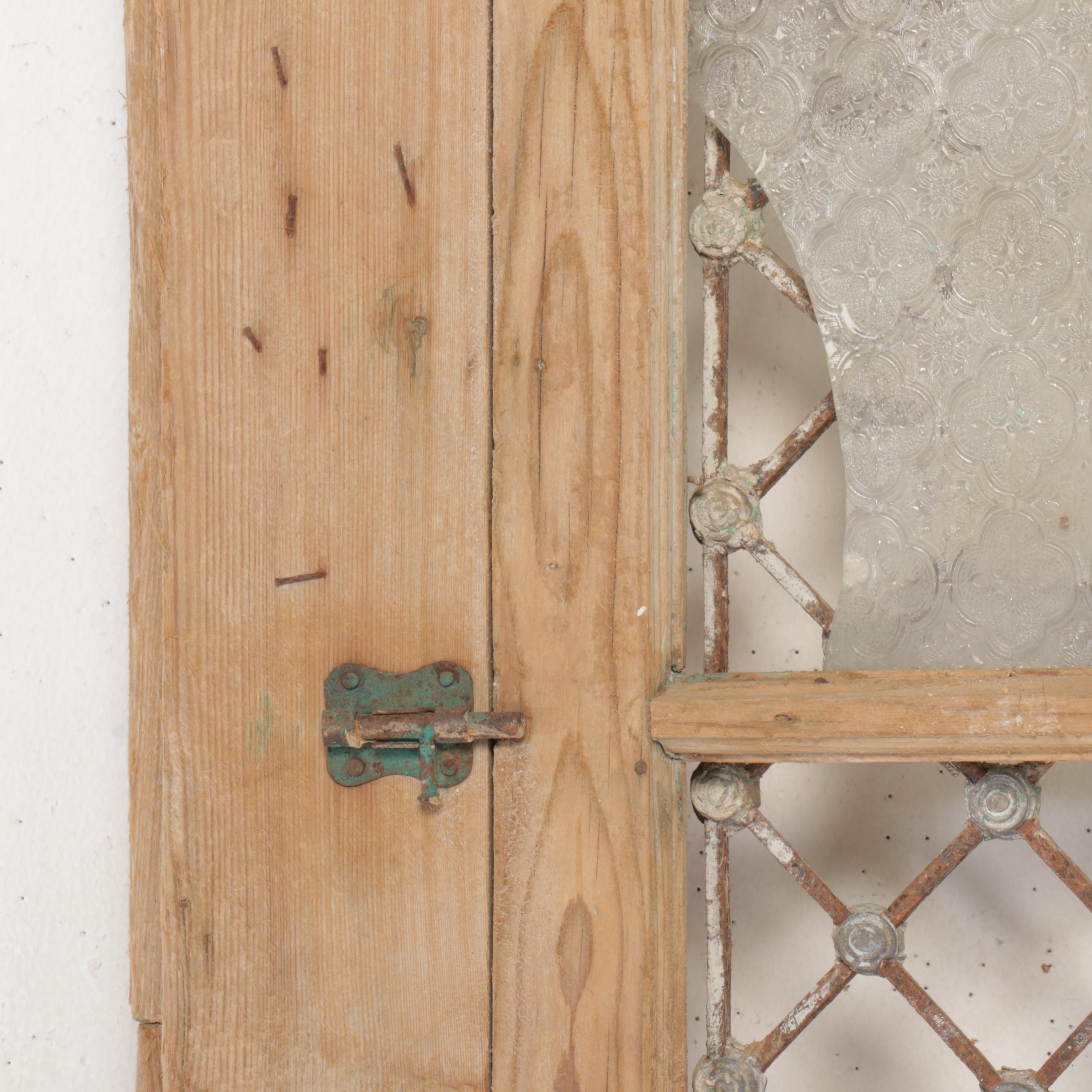 Architectural Salvage Distressed Wood French Doors
