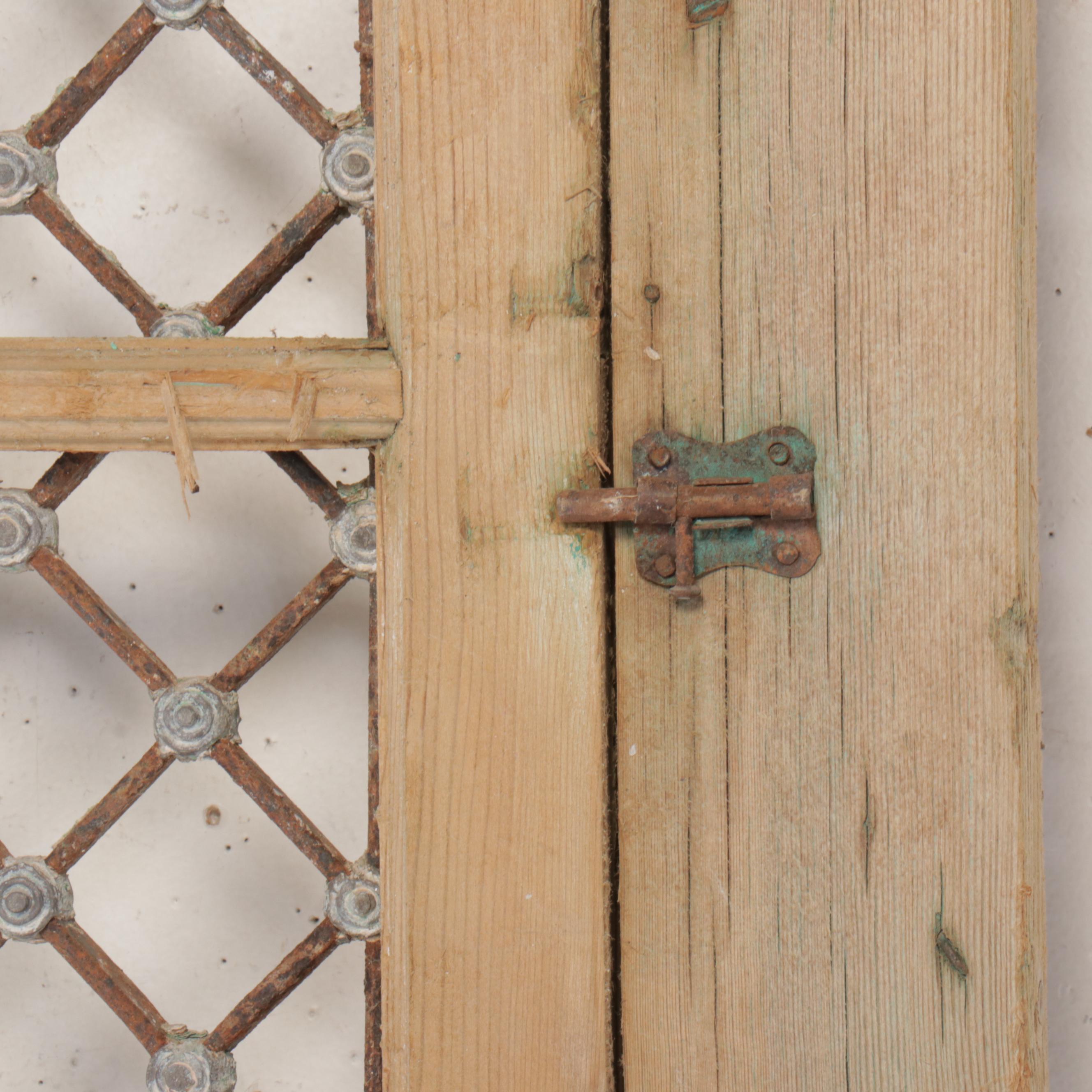 Architectural Salvage Distressed Wood French Doors