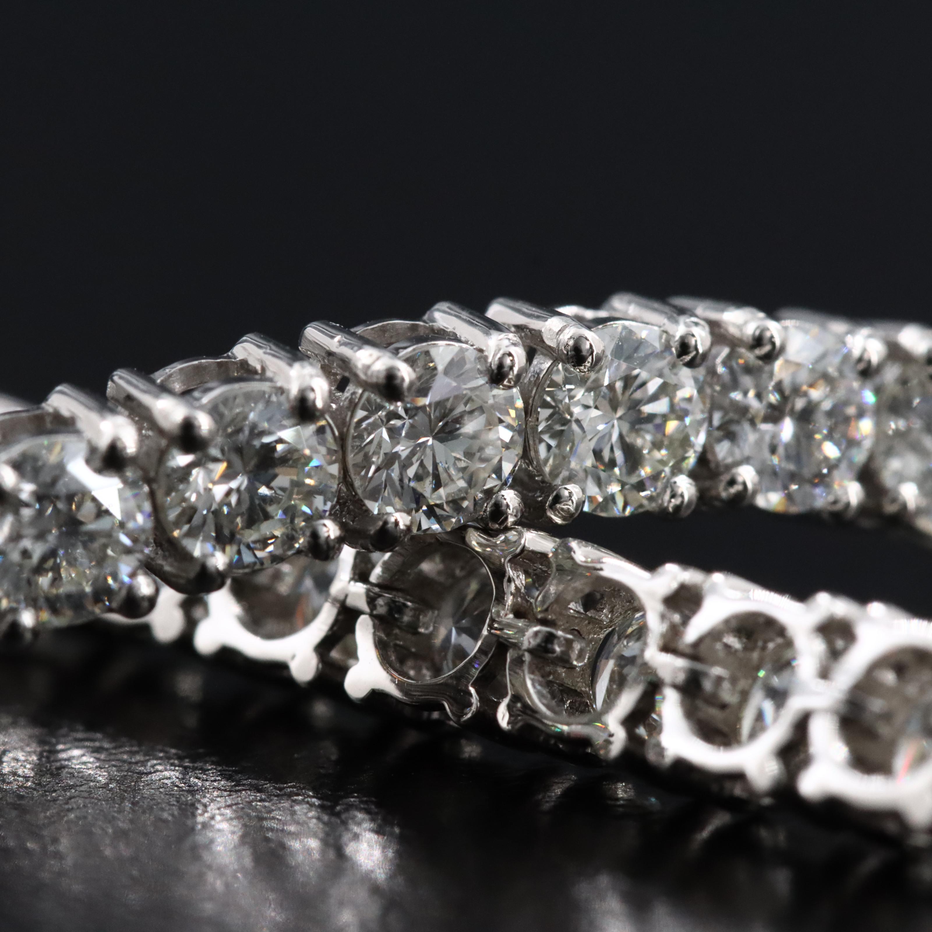 Platinum 7.50 CTW Diamond Line Bracelet with GIA Report