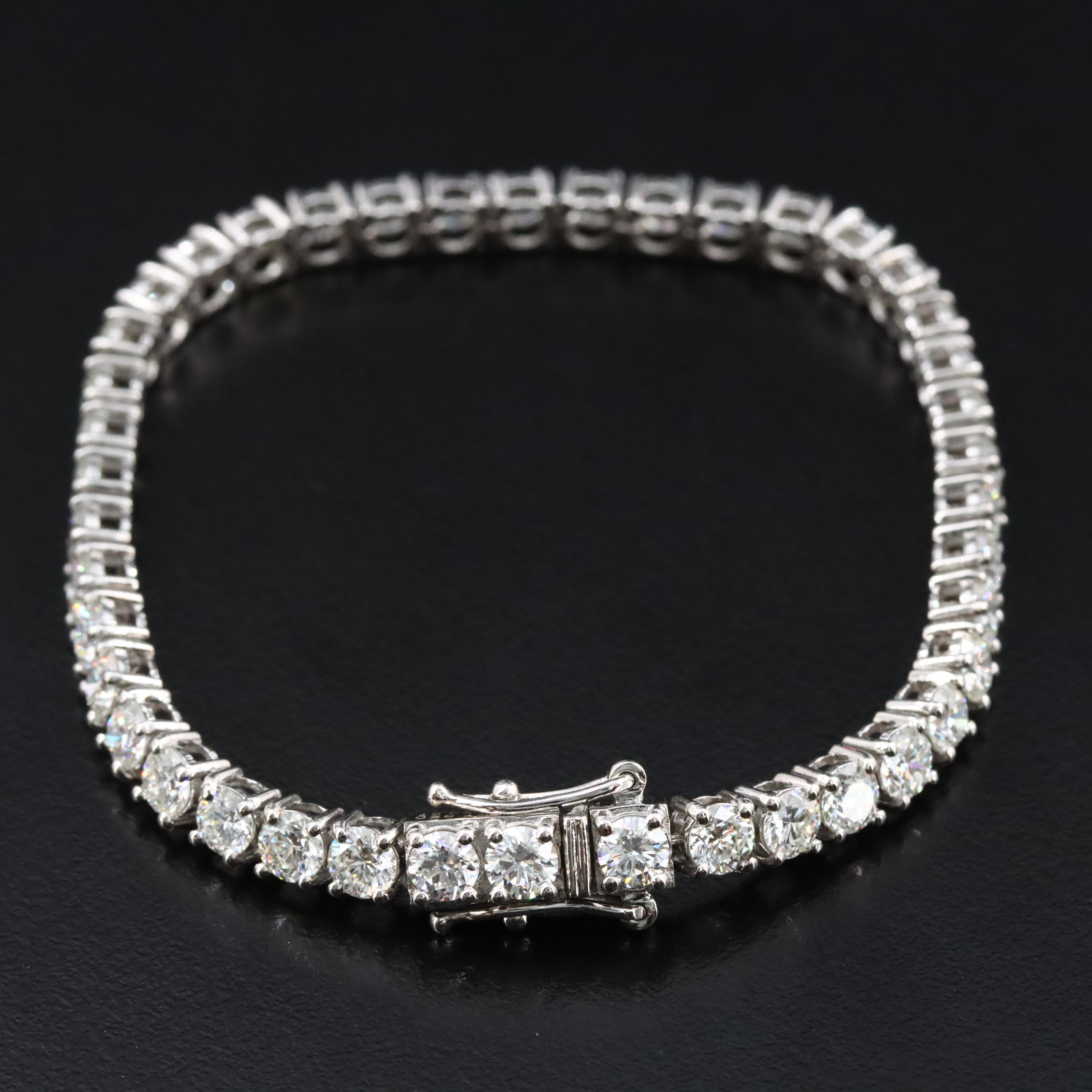 Platinum 7.50 CTW Diamond Line Bracelet with GIA Report