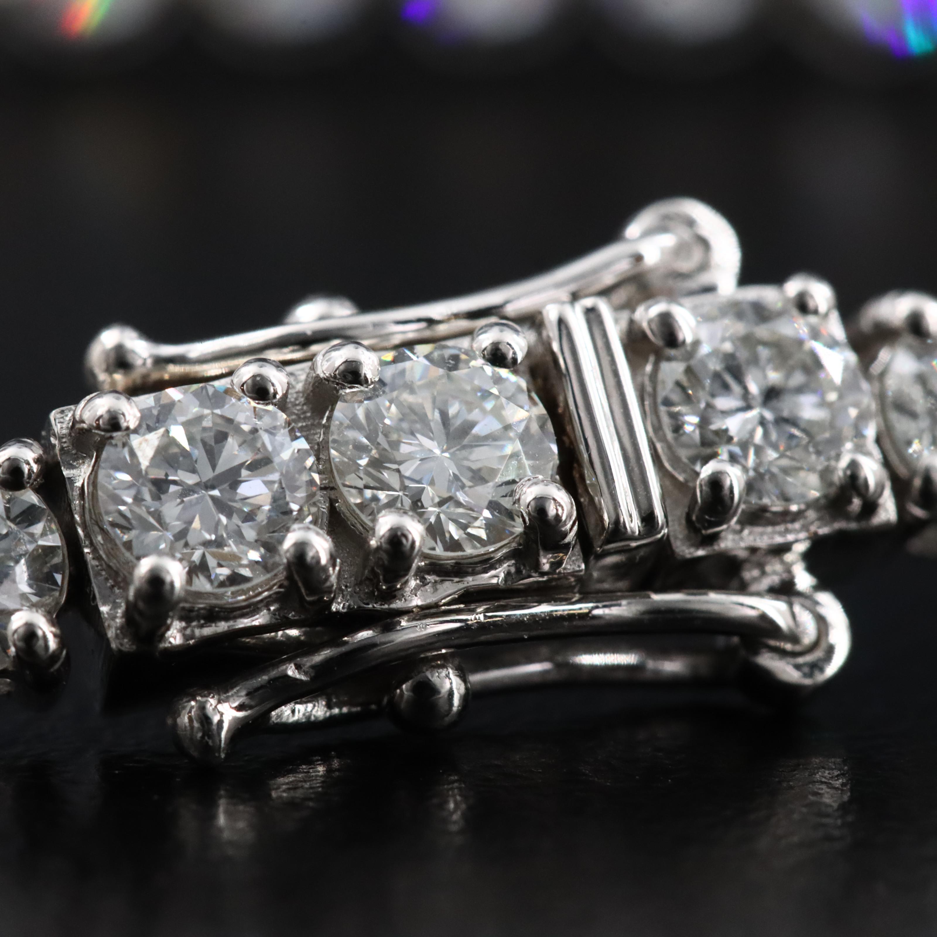 Platinum 7.50 CTW Diamond Line Bracelet with GIA Report