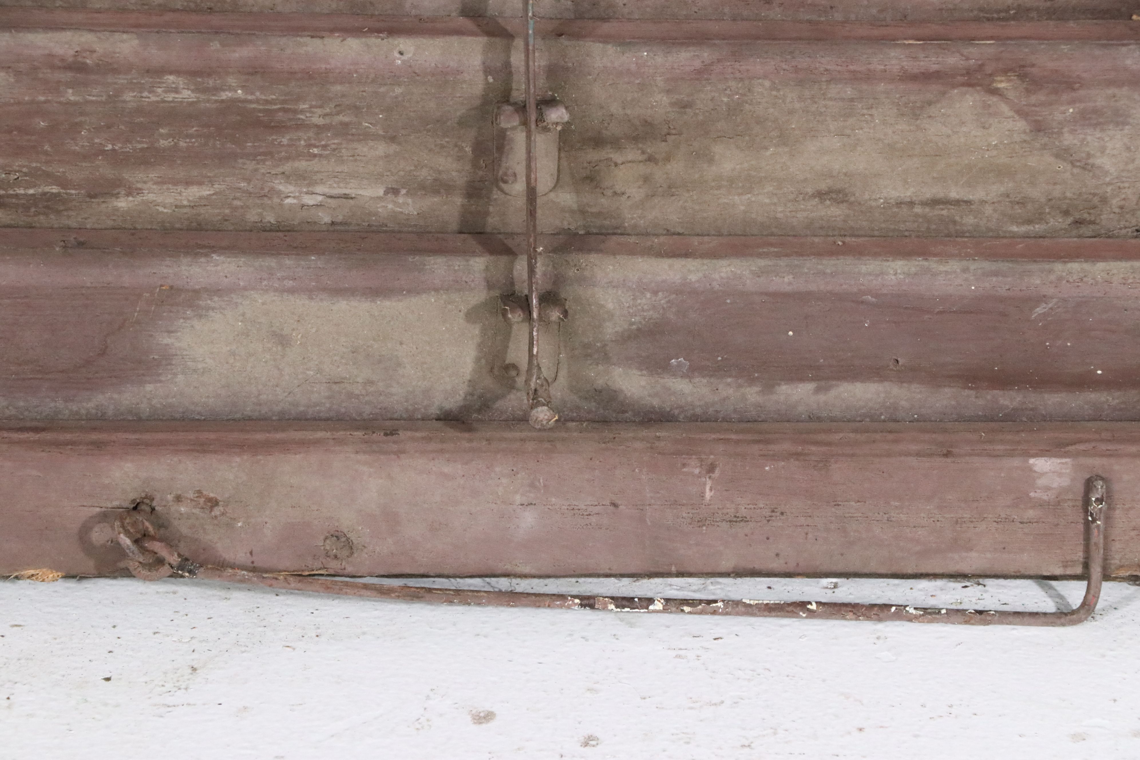 Pair of Brown-Painted Wood Louvered Shutters