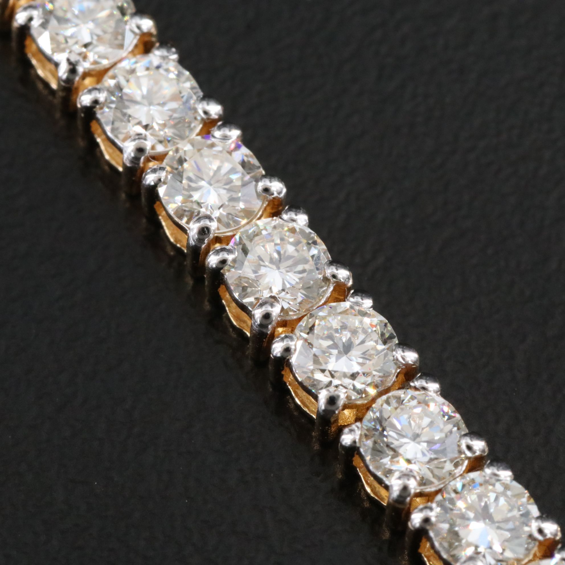 18K 8.01 CTW Diamond Line Bracelet with GIA Report