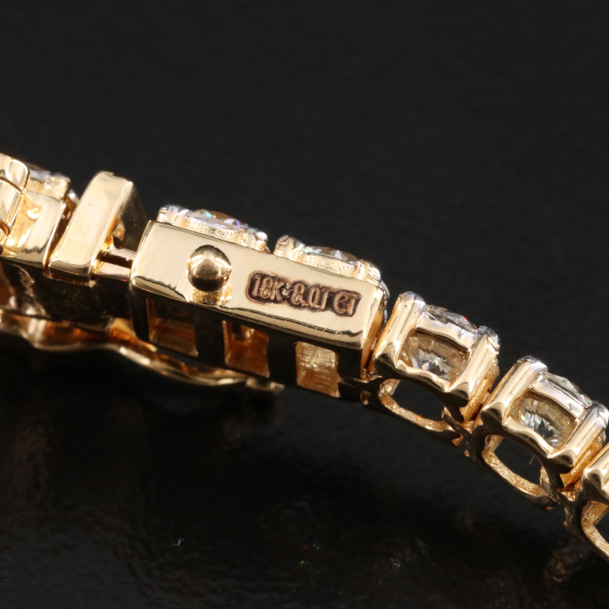 18K 8.01 CTW Diamond Line Bracelet with GIA Report