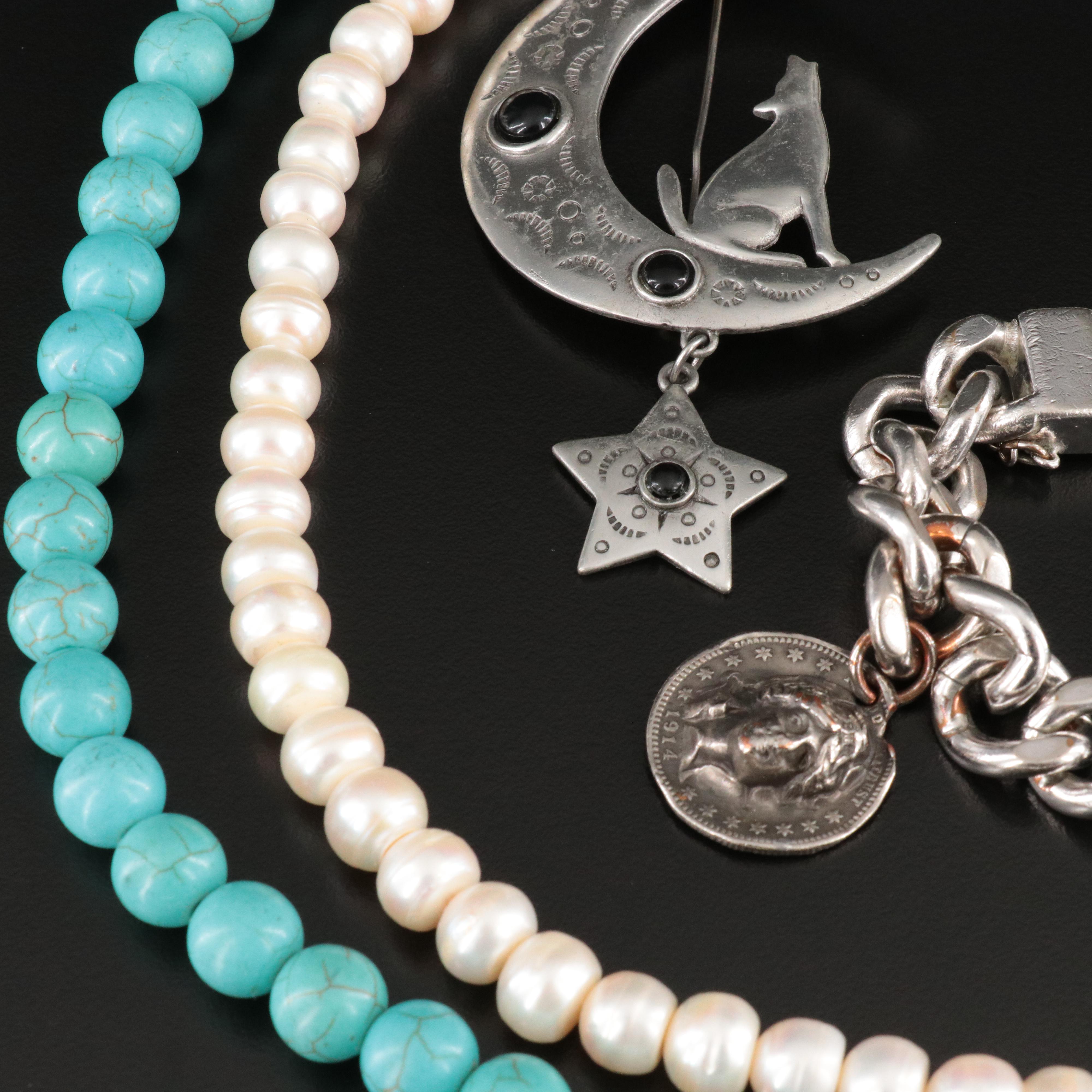 Jewelry Collection Featuring Pearl, Faux Pearl and Faux Turquoise