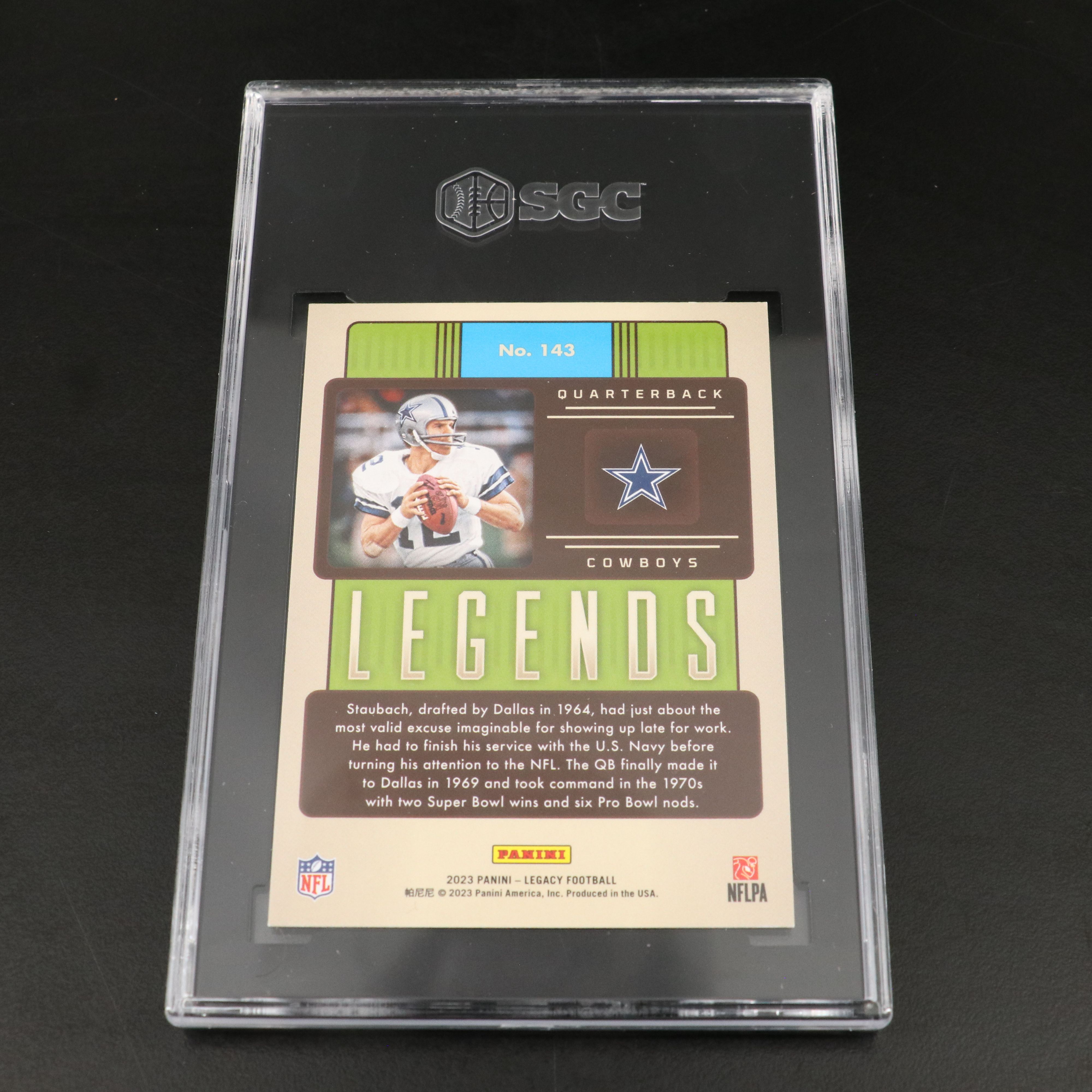 Johnny Unitas, Roger Staubach, John Elway, and More SGC Graded Football Cards
