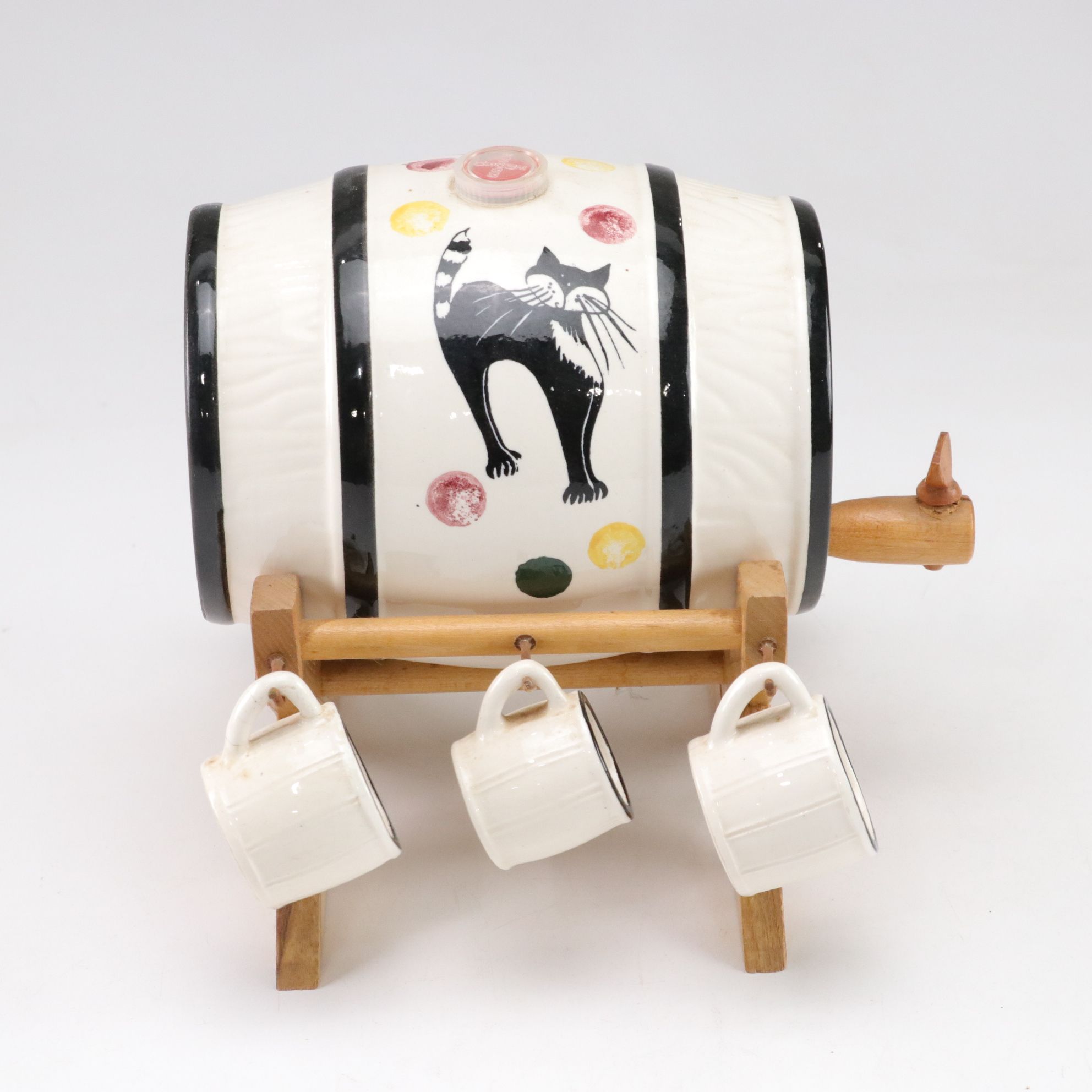 West German Mini Key Wine & Liquor Barrel Decanter