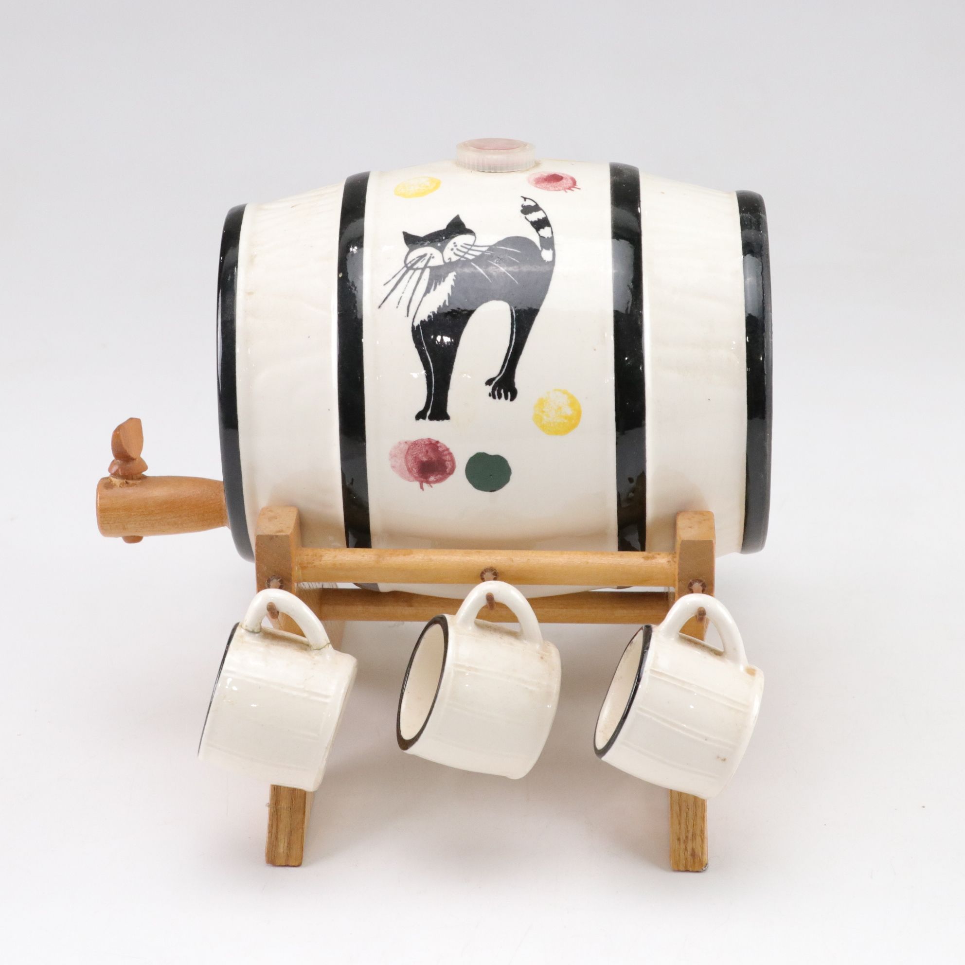 West German Mini Key Wine & Liquor Barrel Decanter