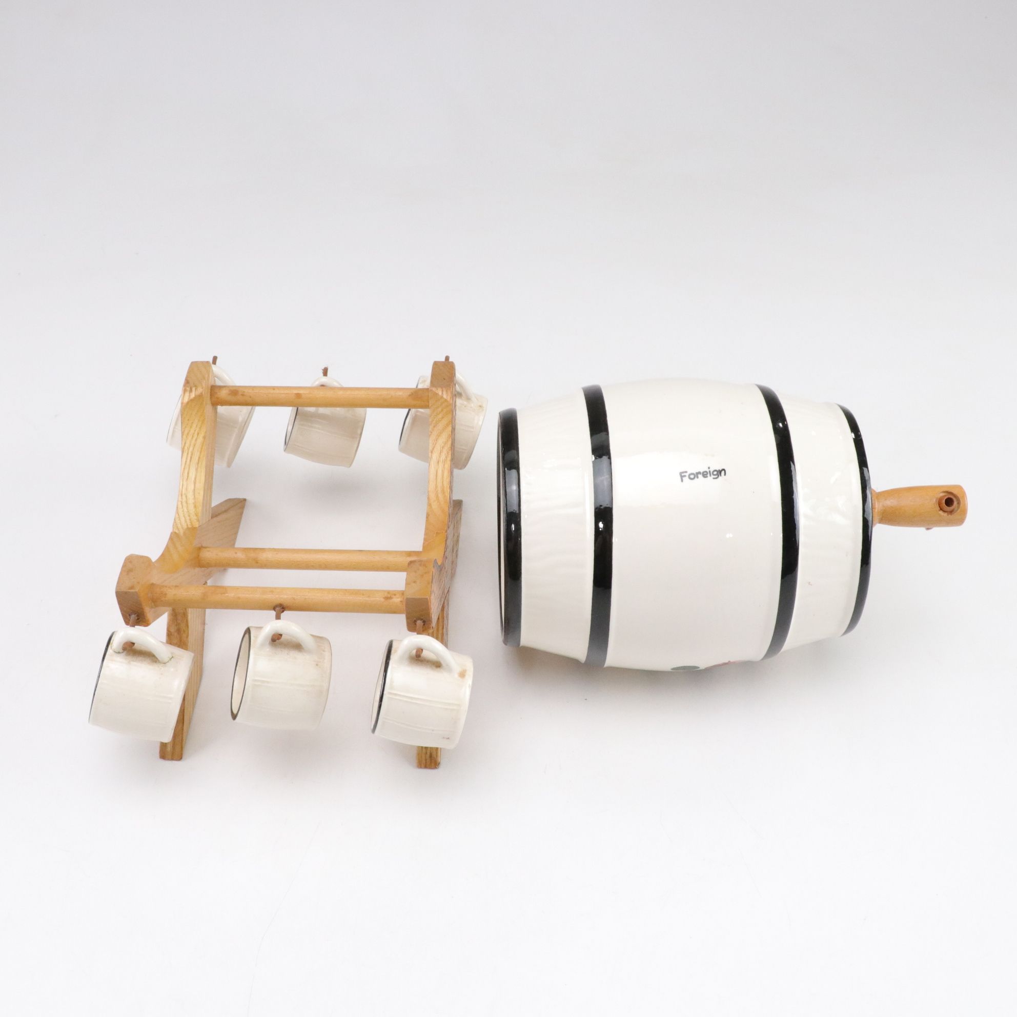 West German Mini Key Wine & Liquor Barrel Decanter