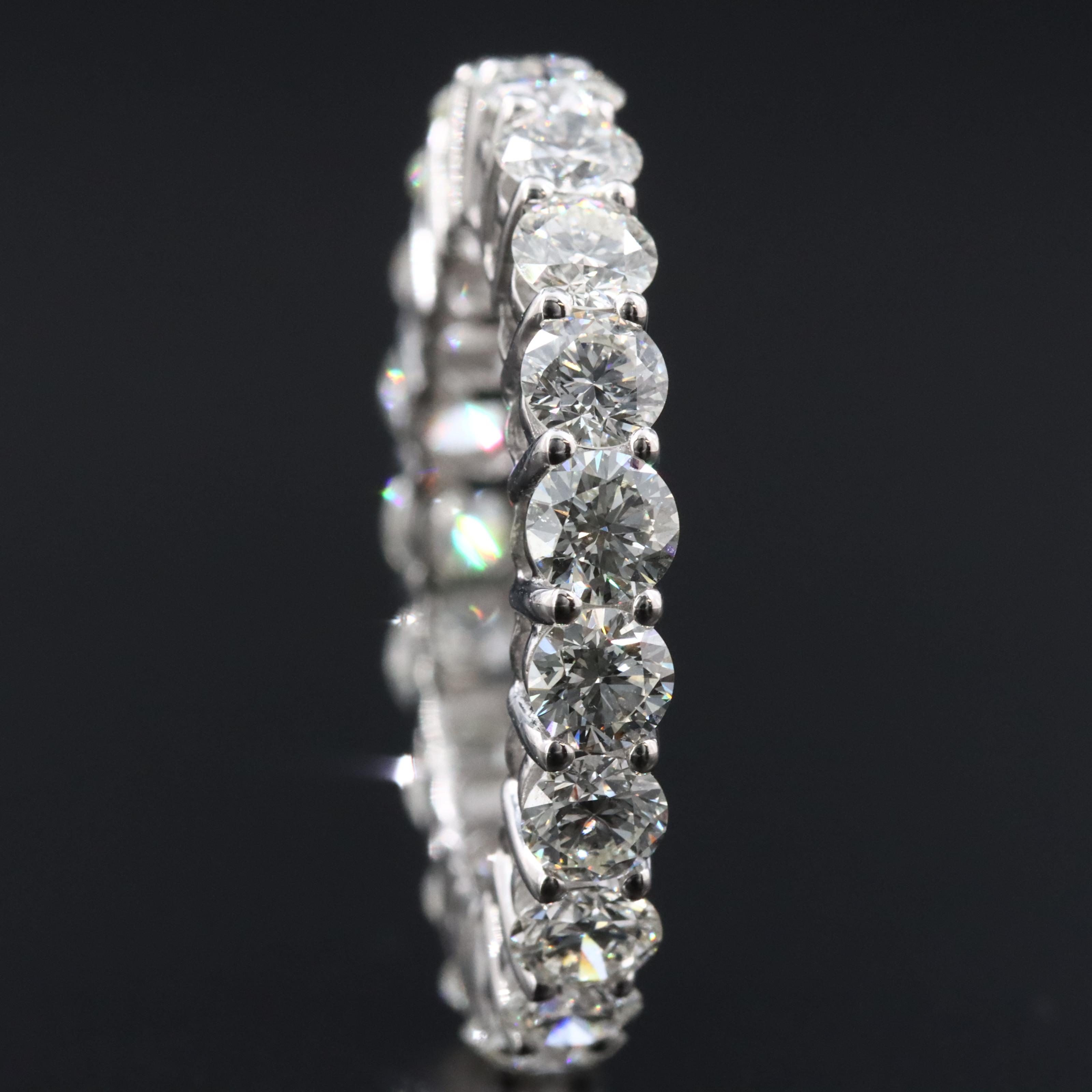 Platinum 3.70 CTW Diamond Eternity Band with GIA Report