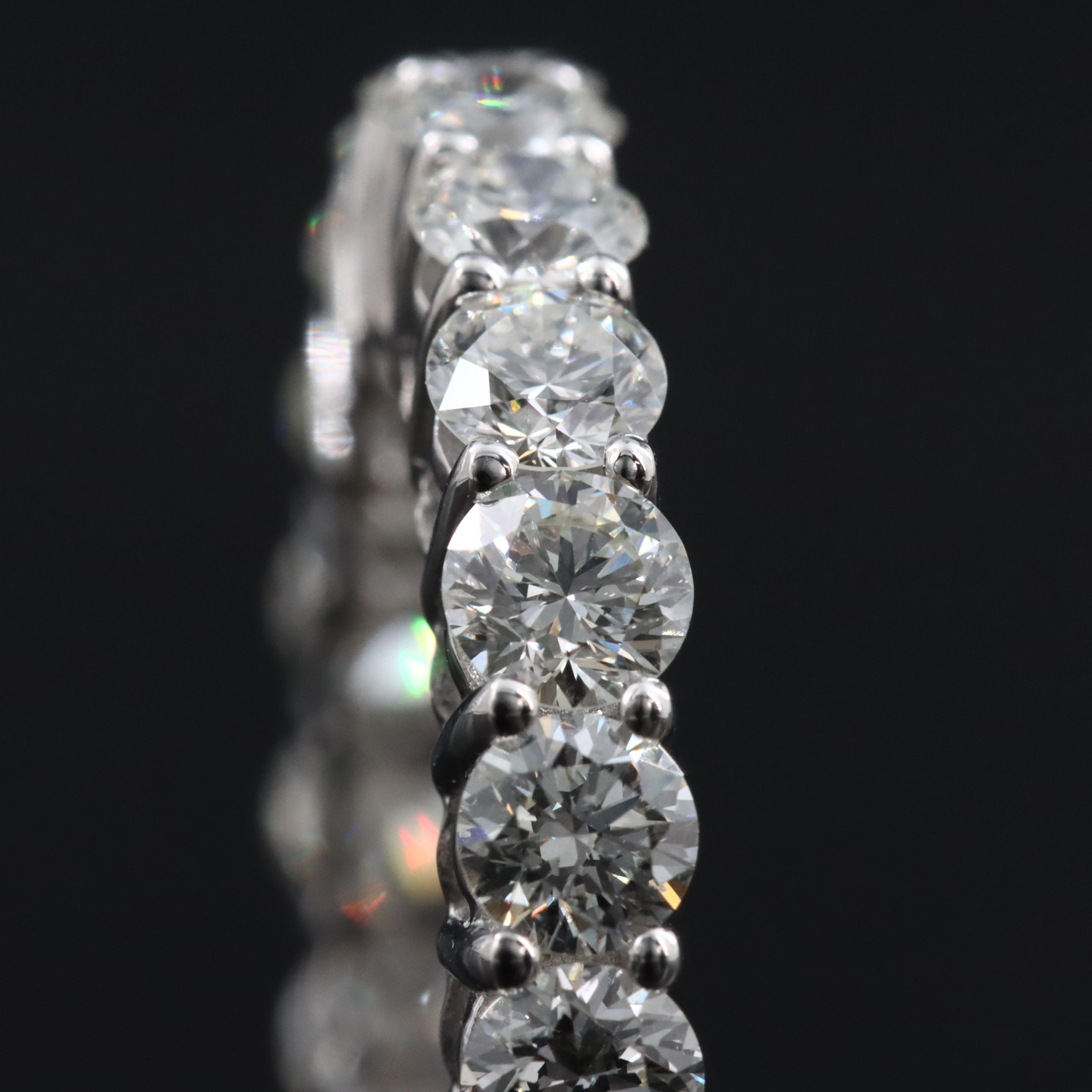 Platinum 3.70 CTW Diamond Eternity Band with GIA Report