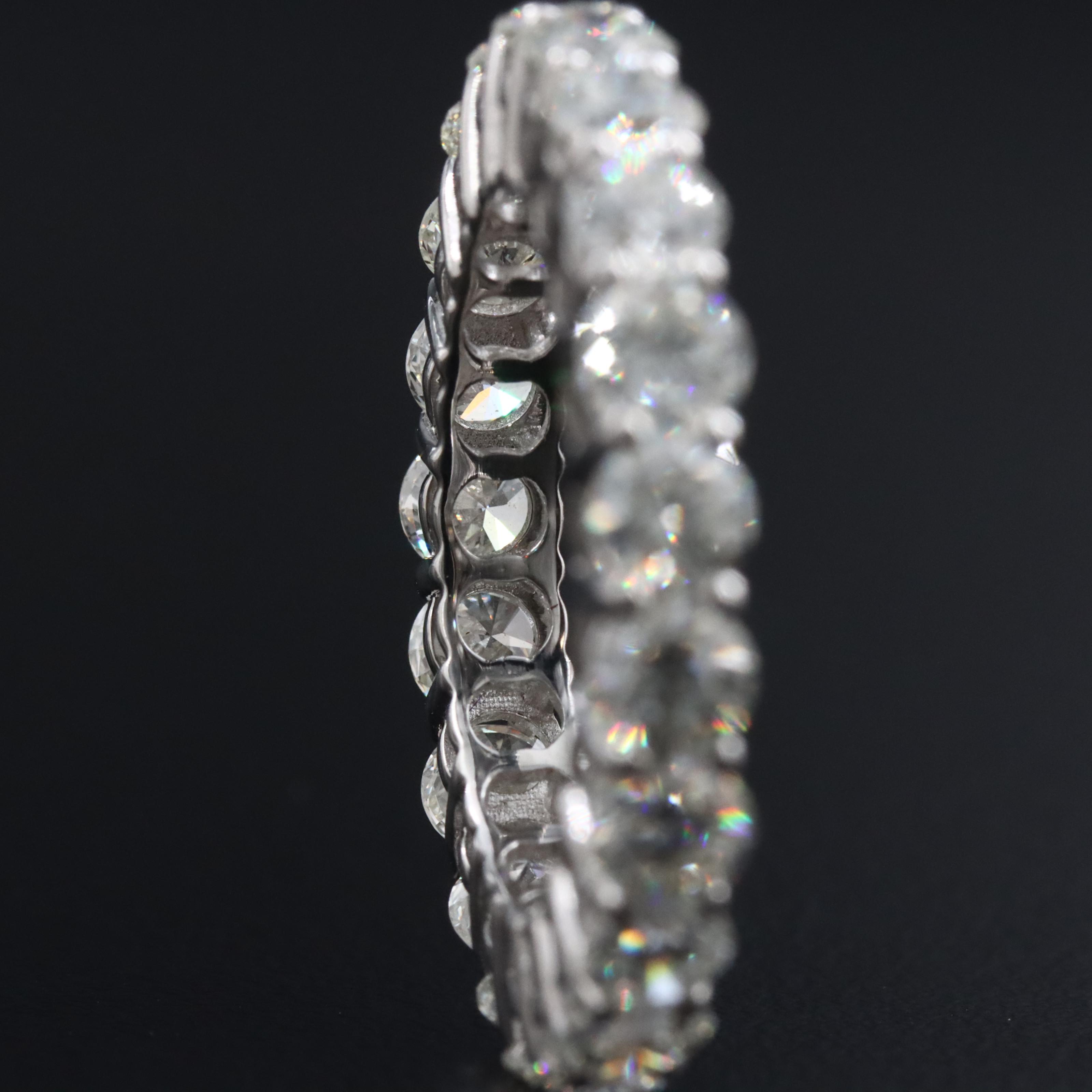 Platinum 3.70 CTW Diamond Eternity Band with GIA Report