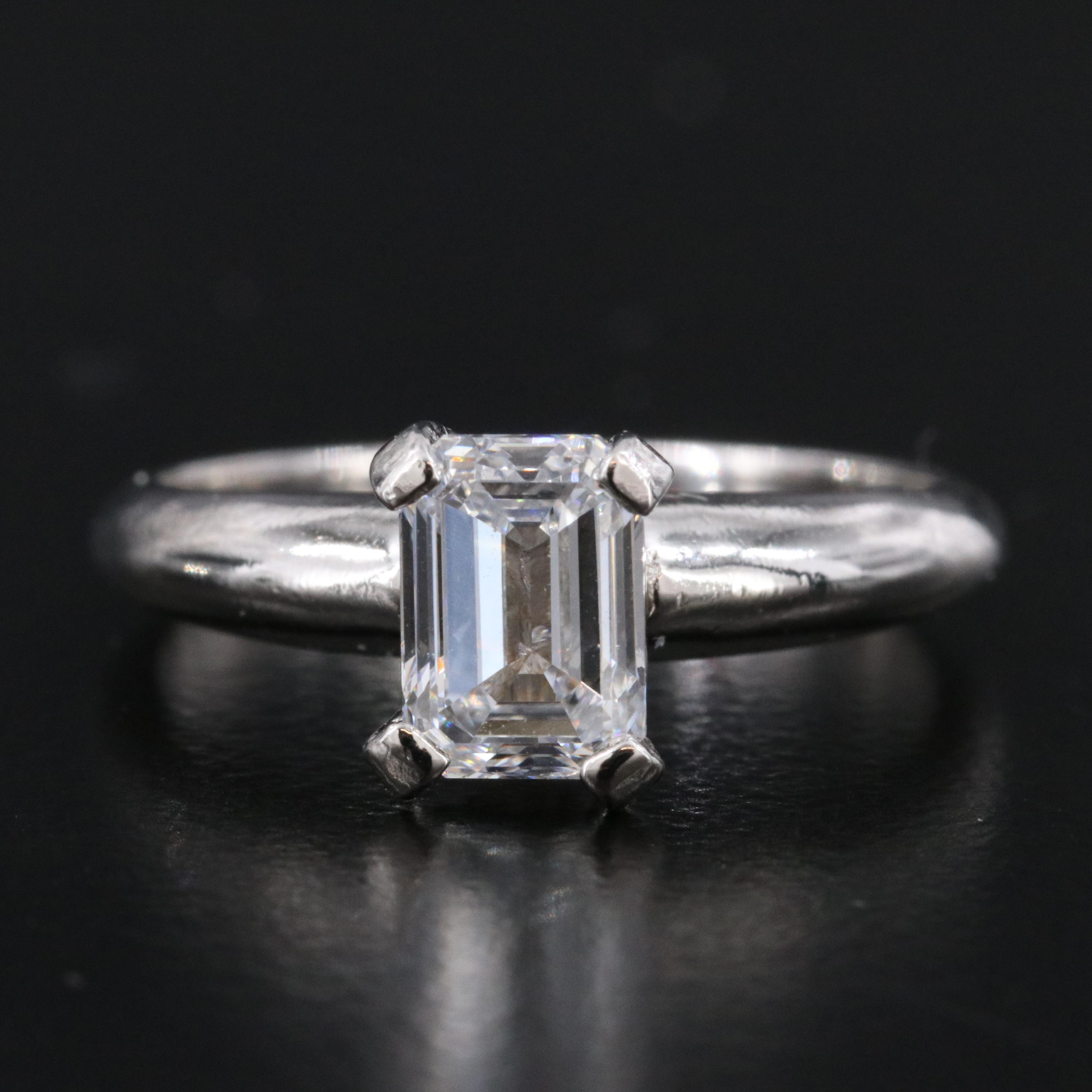 Platinum 1.06 CT Lab Grown Diamond Solitaire Ring