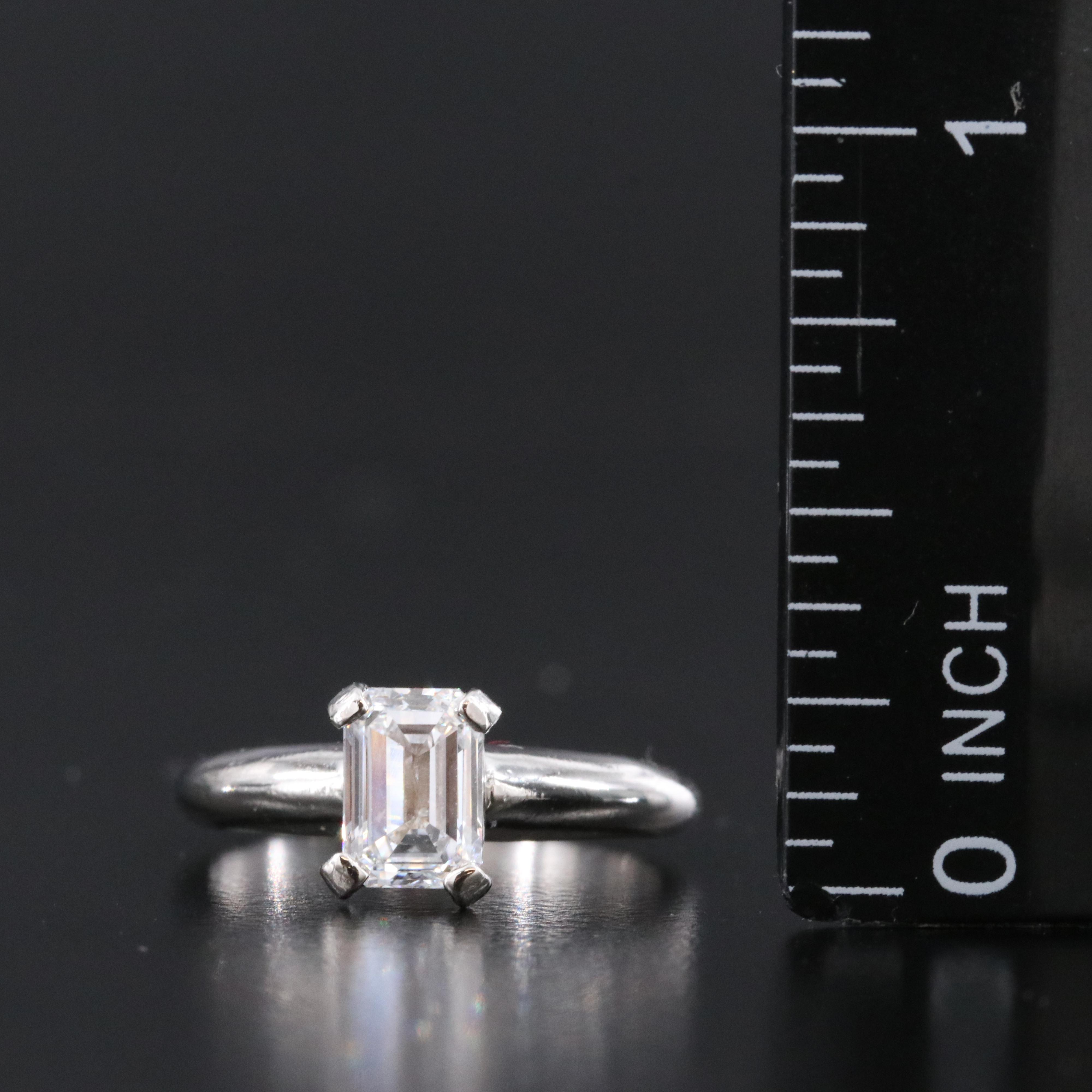 Platinum 1.06 CT Lab Grown Diamond Solitaire Ring
