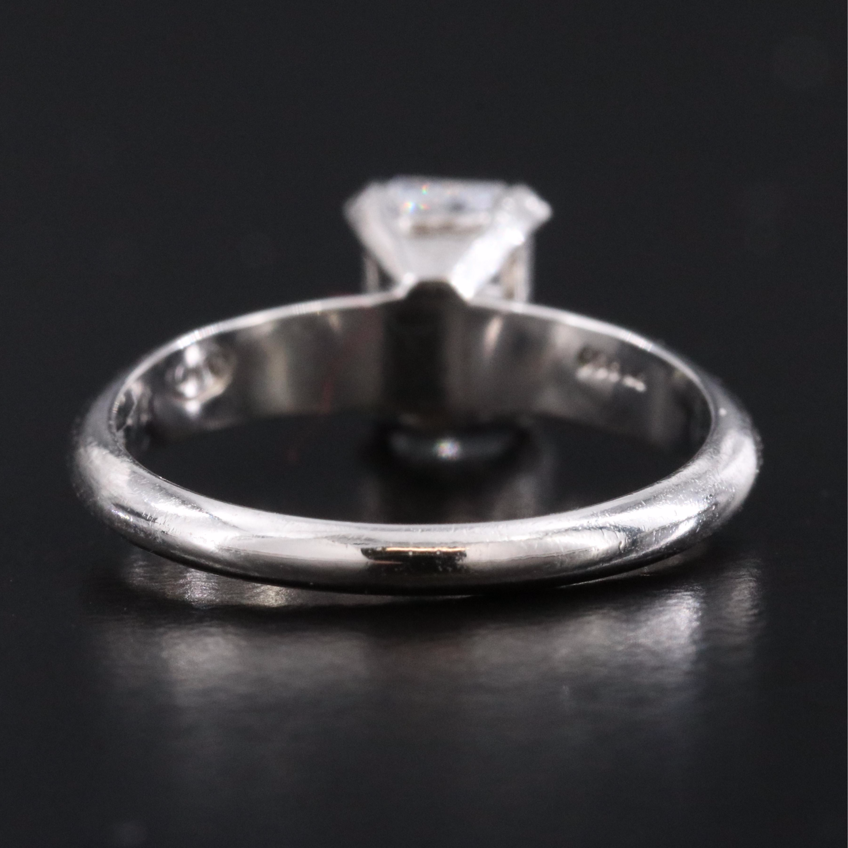Platinum 1.06 CT Lab Grown Diamond Solitaire Ring