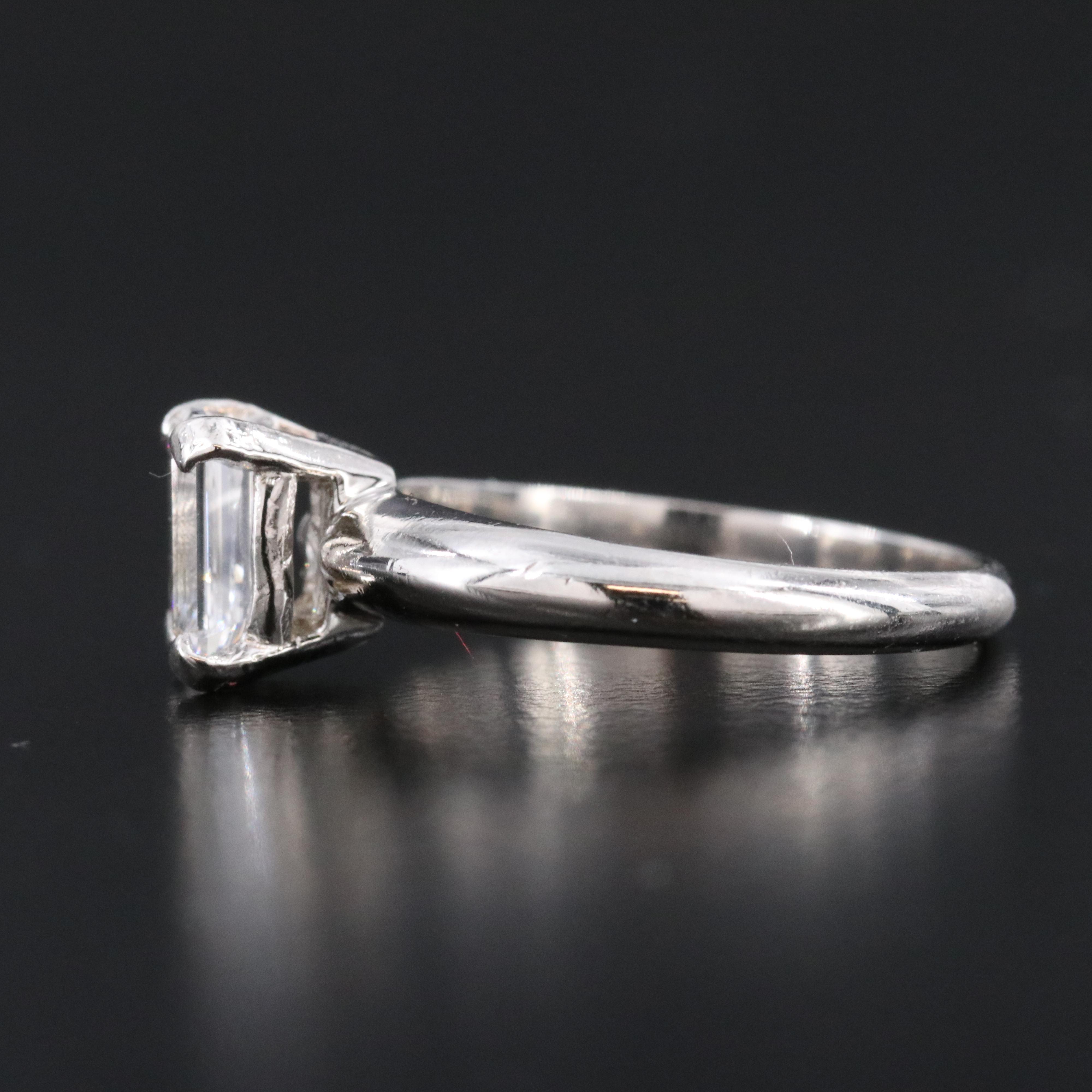 Platinum 1.06 CT Lab Grown Diamond Solitaire Ring