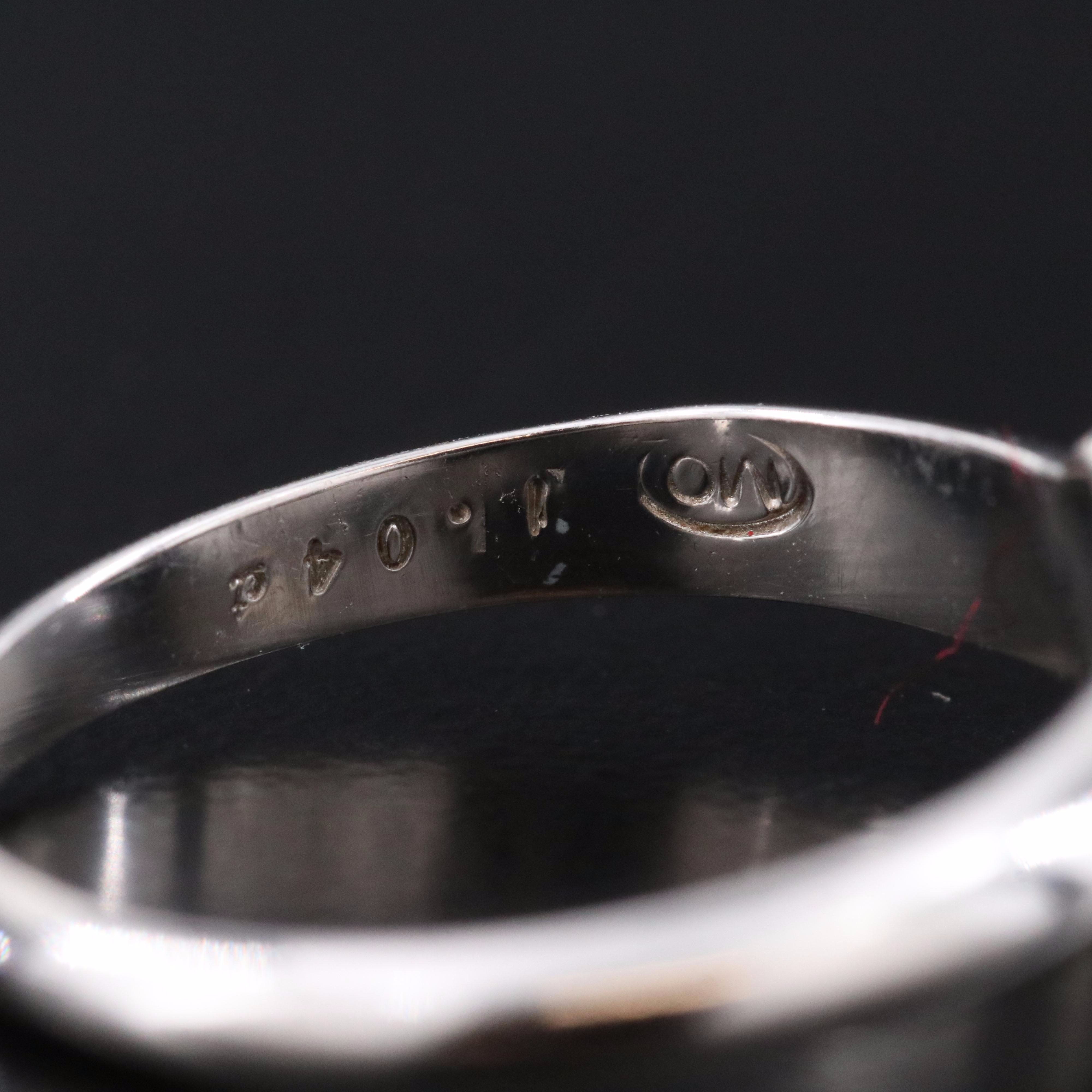 Platinum 1.06 CT Lab Grown Diamond Solitaire Ring