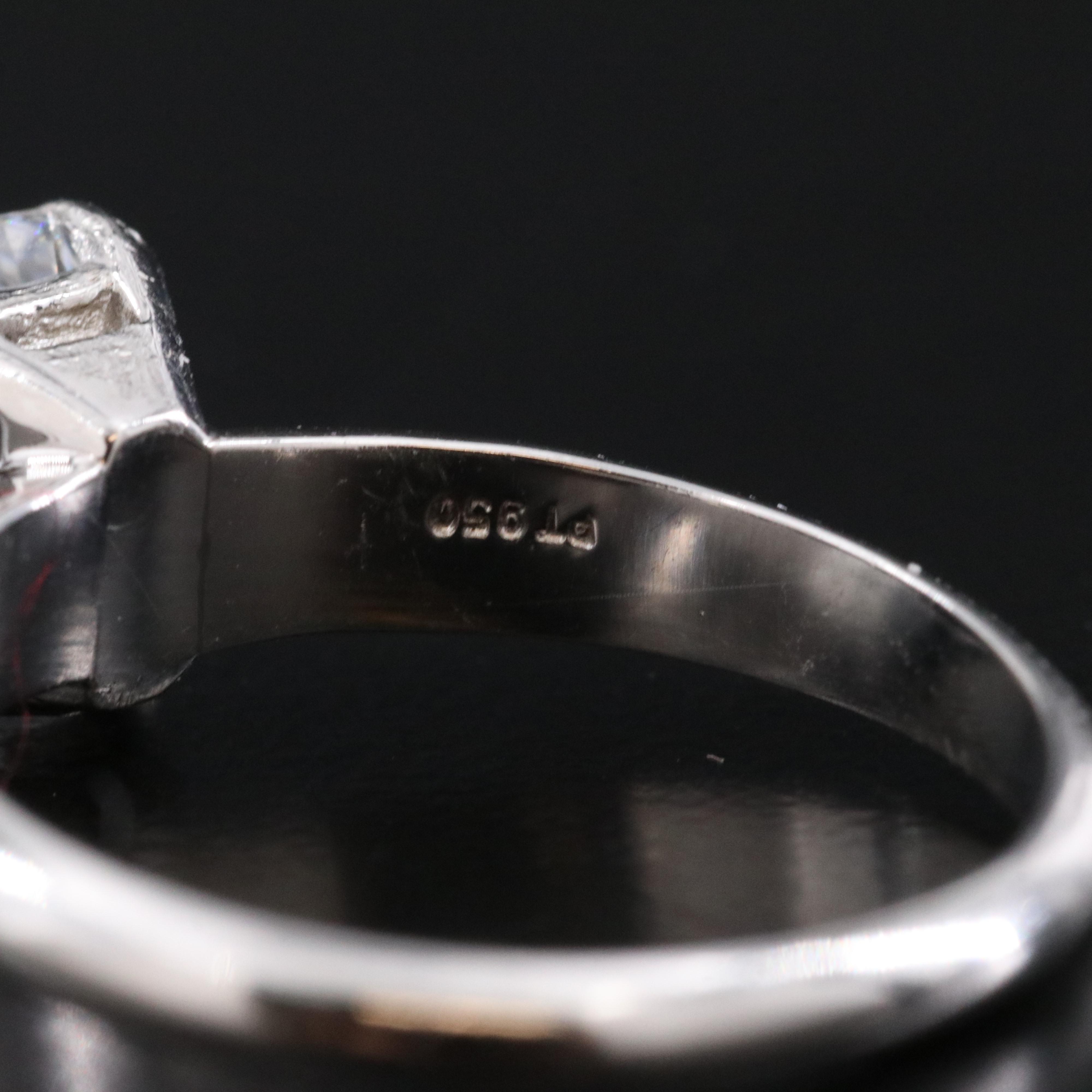 Platinum 1.06 CT Lab Grown Diamond Solitaire Ring