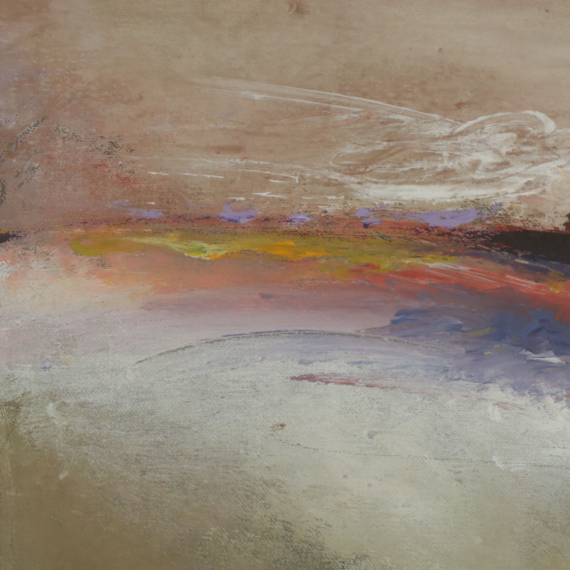 Elaine Martin Abstract Gestural Acrylic Painting, Late 20th Century