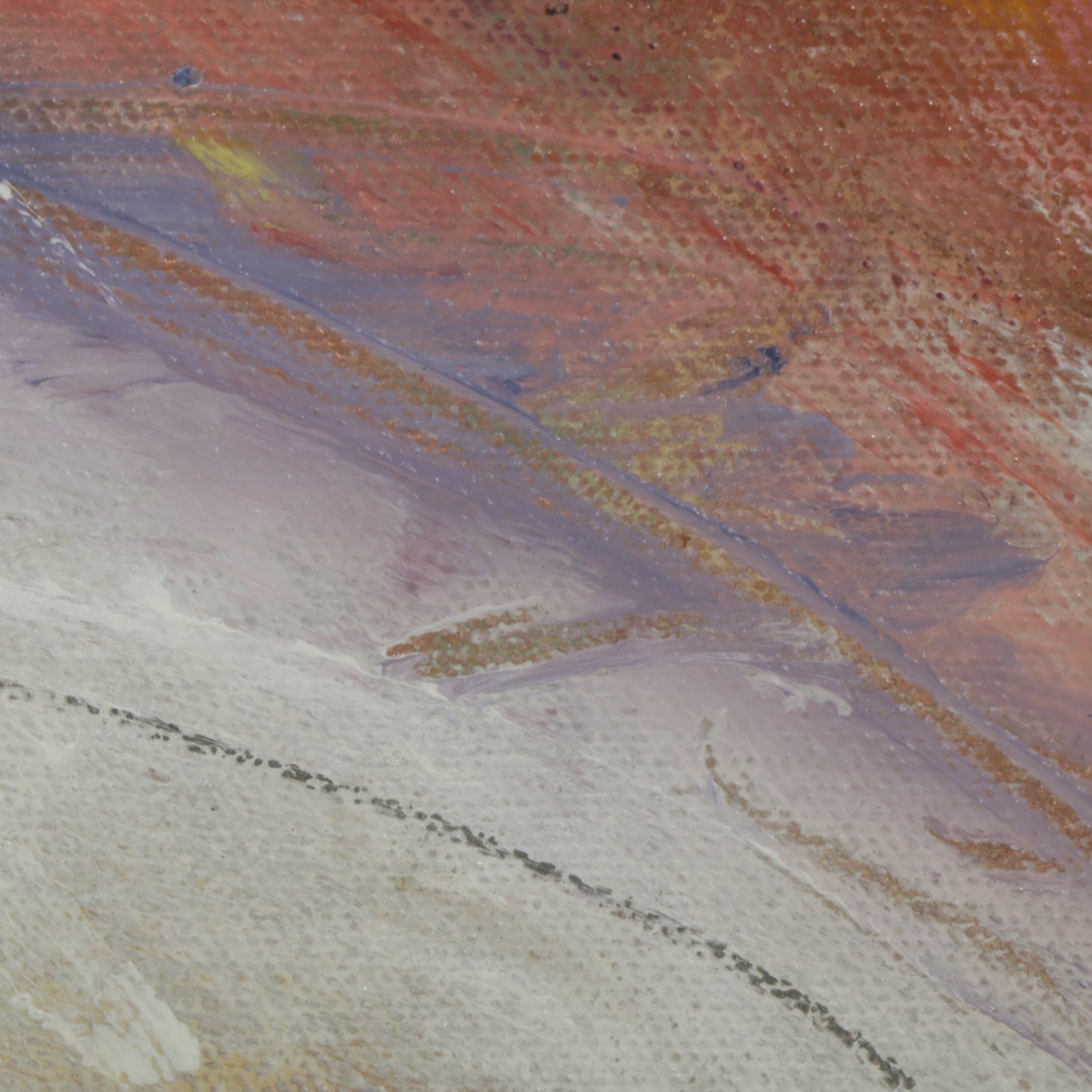 Elaine Martin Abstract Gestural Acrylic Painting, Late 20th Century