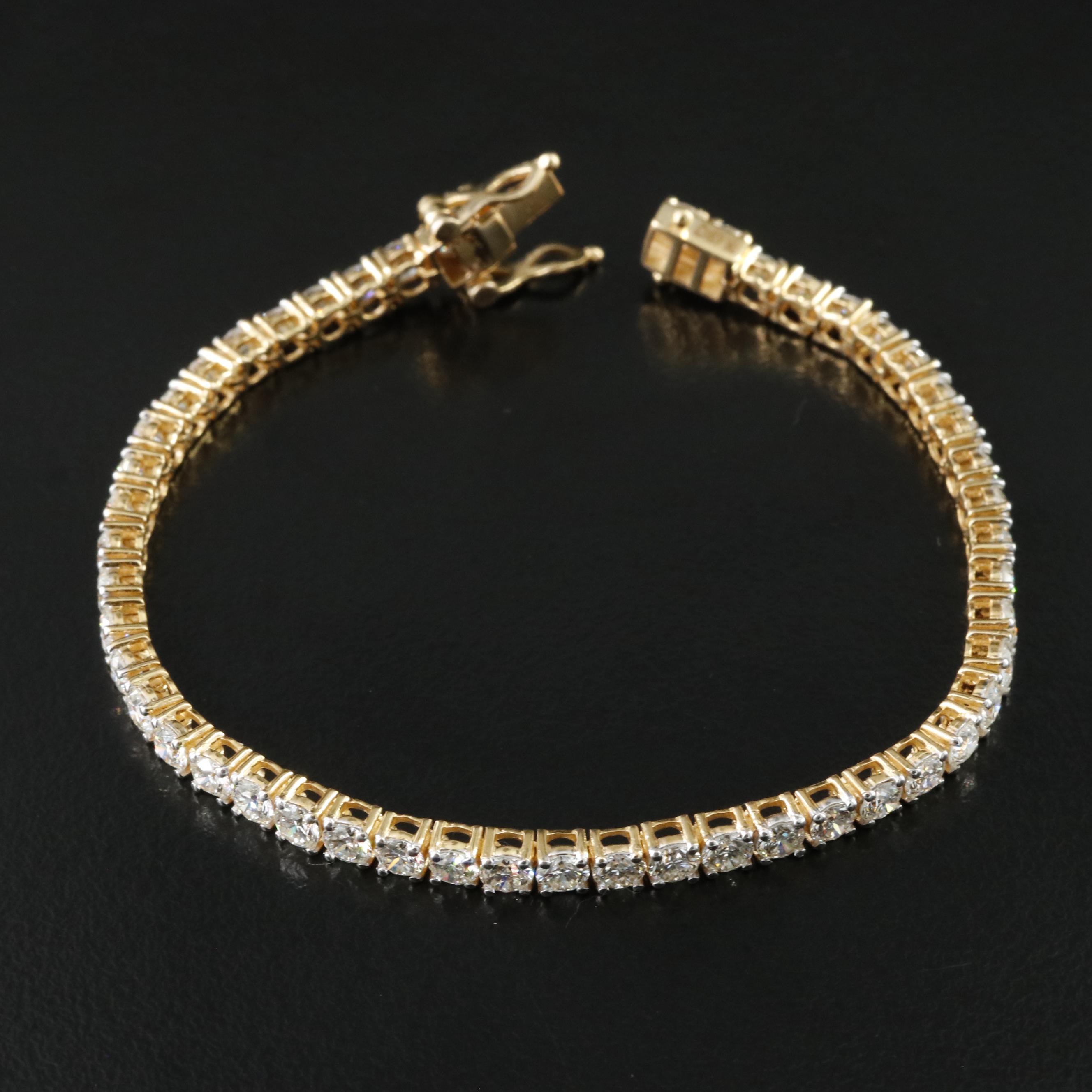 18K 6.24 CTW Diamond Line Bracelet