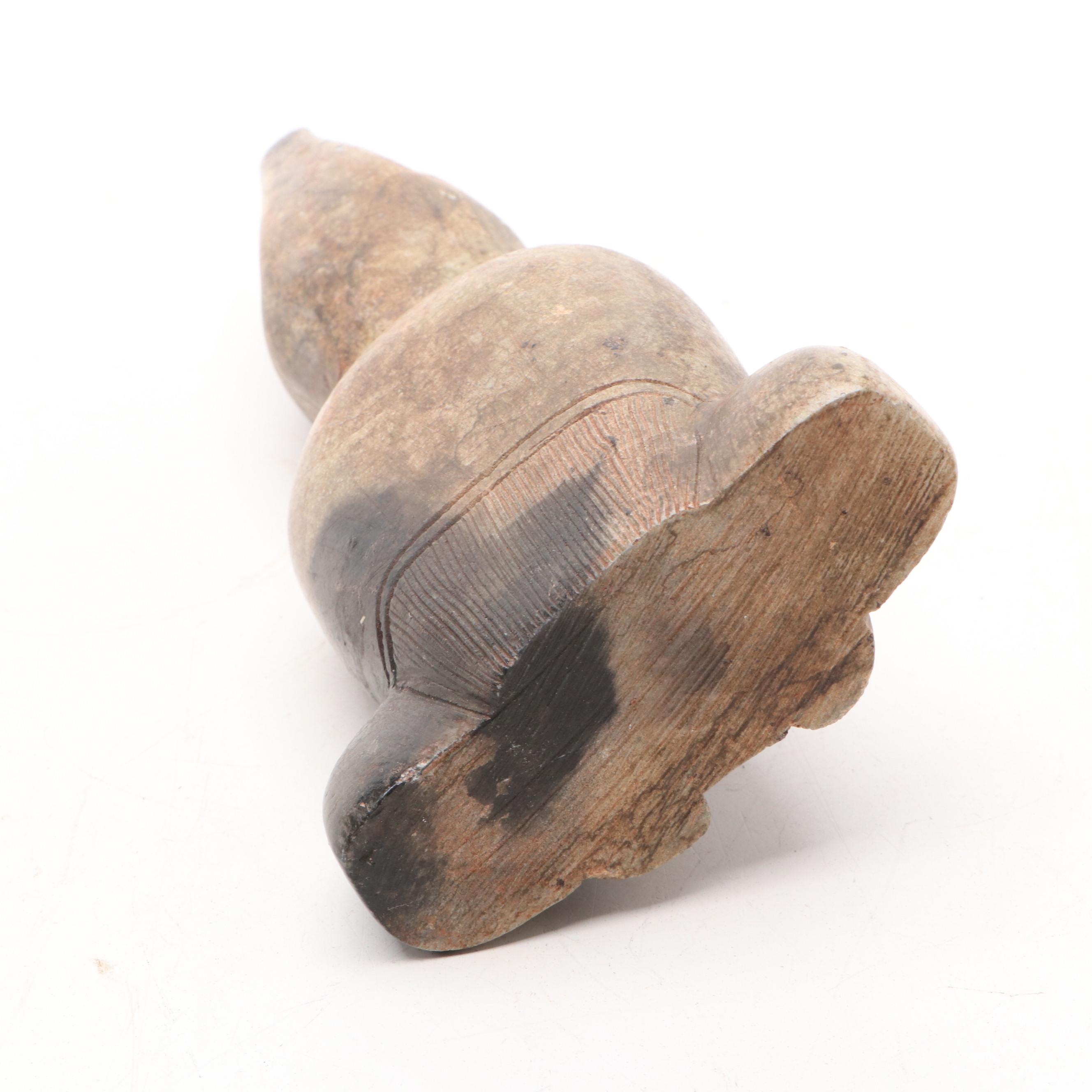 Egyptian Style Carved Soapstone Coptic Urn