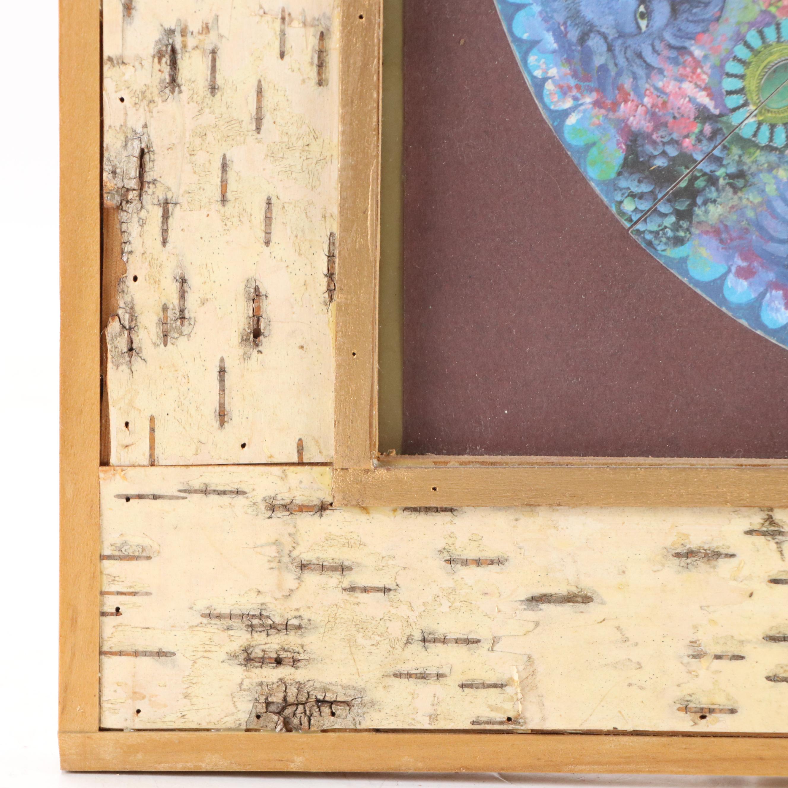 Robert Beaven Handmade Folk Art Wood Frame, Circa 1990