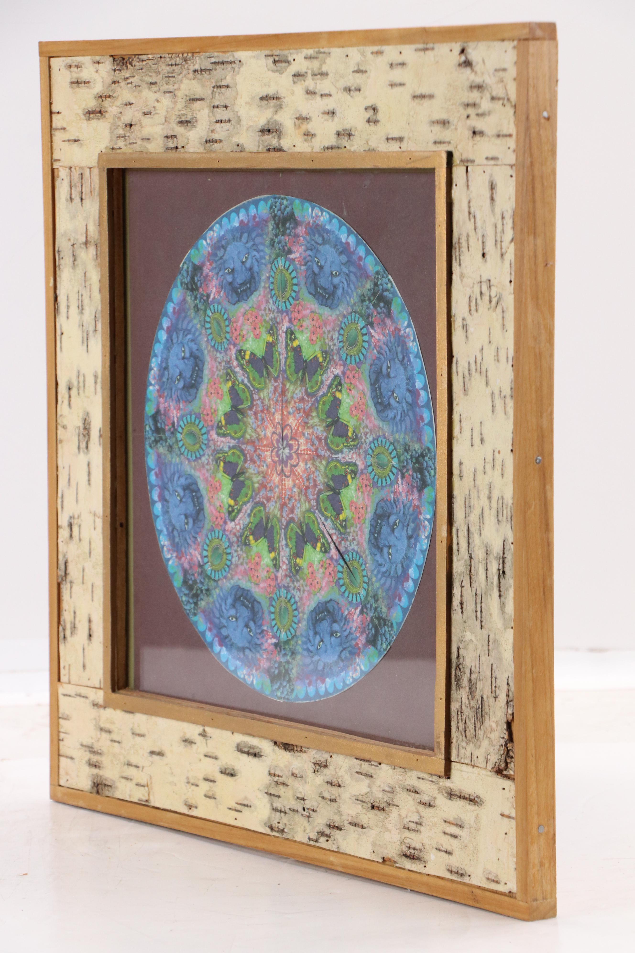 Robert Beaven Handmade Folk Art Wood Frame, Circa 1990