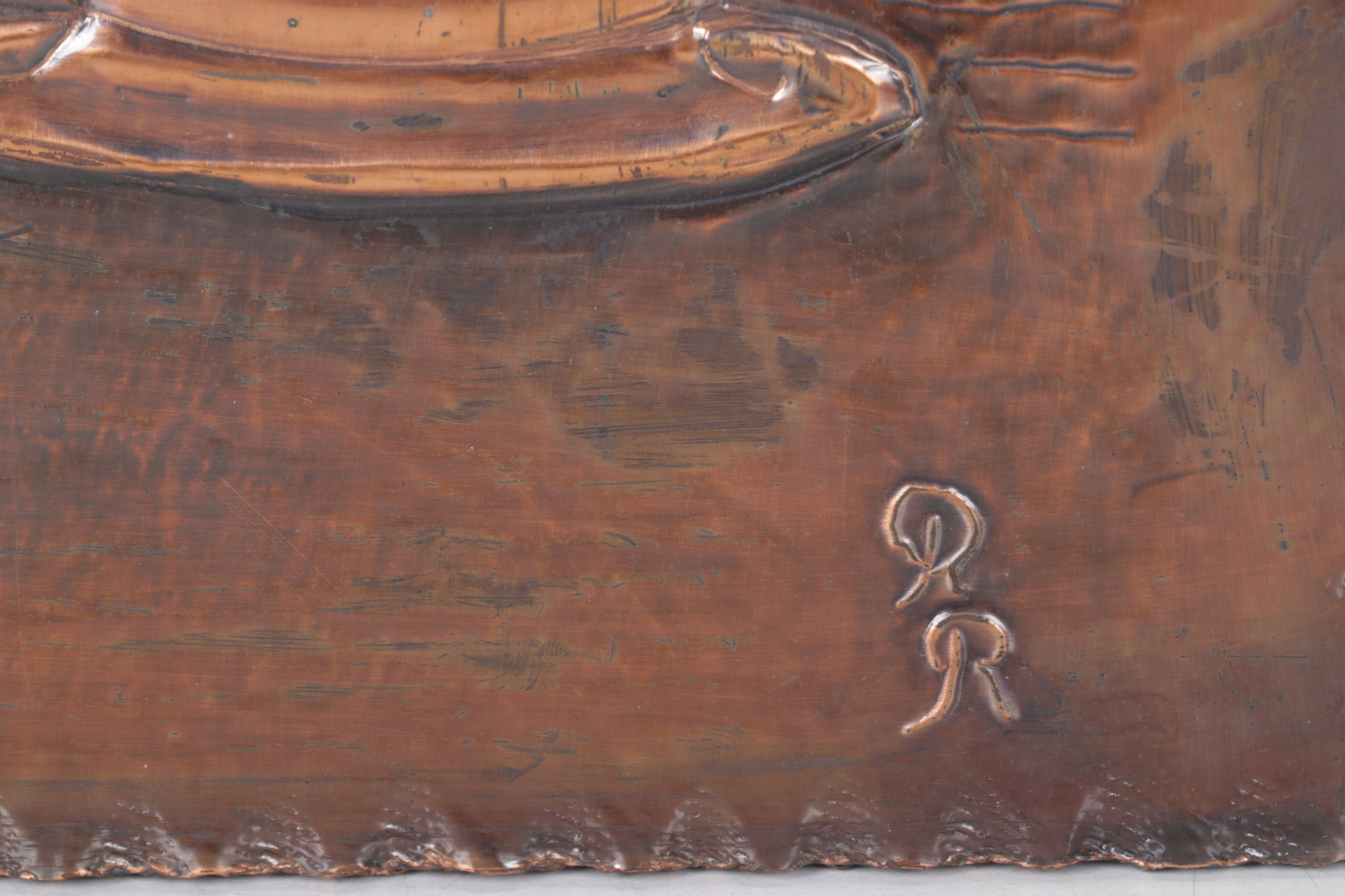 Repoussé Copper Panels with Winery Motif