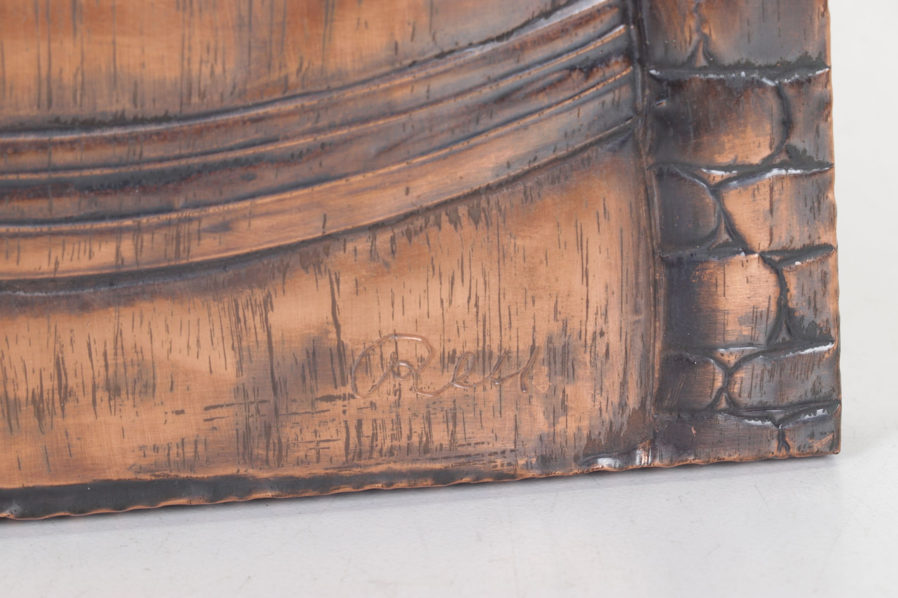 Repoussé Copper Panels with Winery Motif