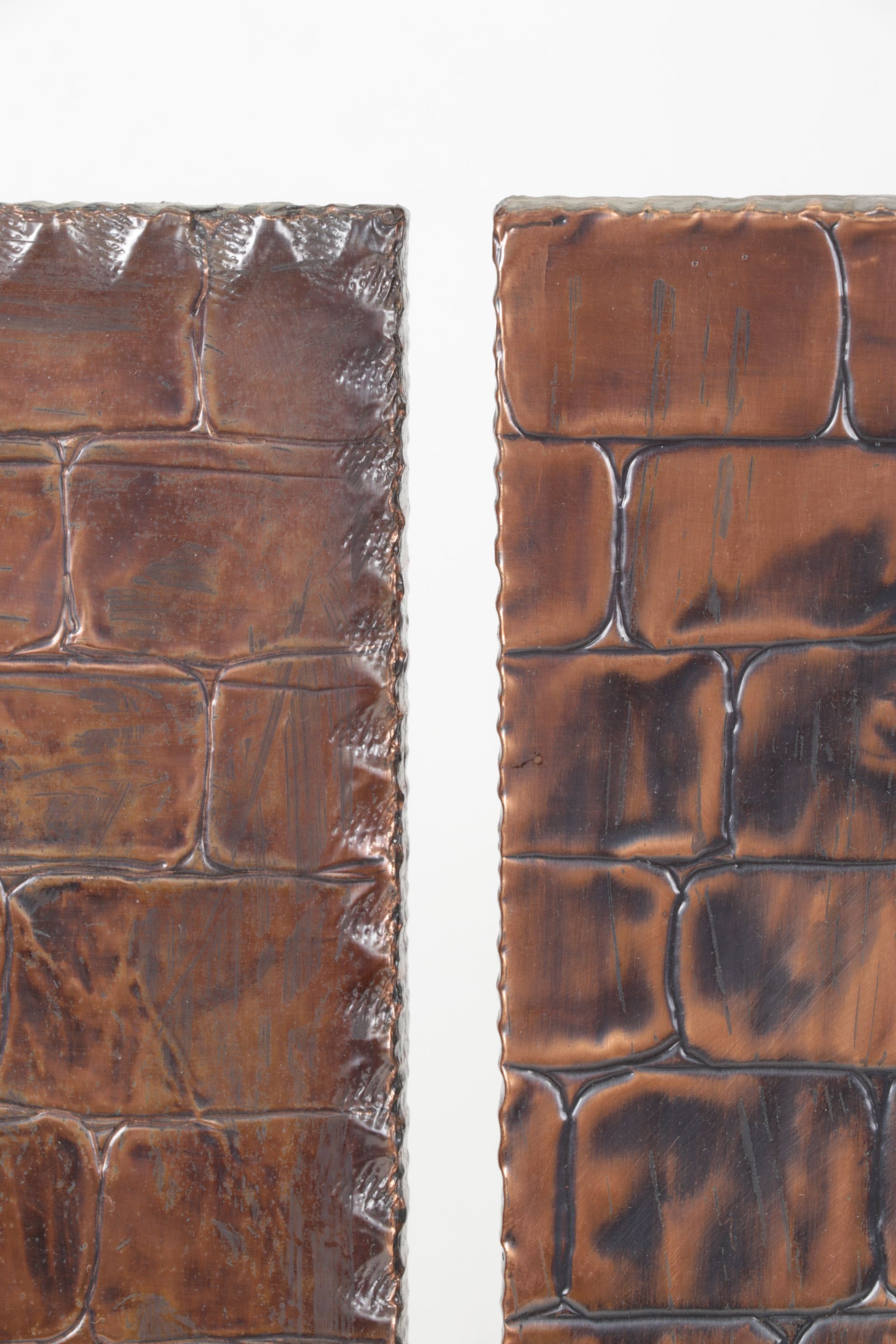 Repoussé Copper Panels with Winery Motif