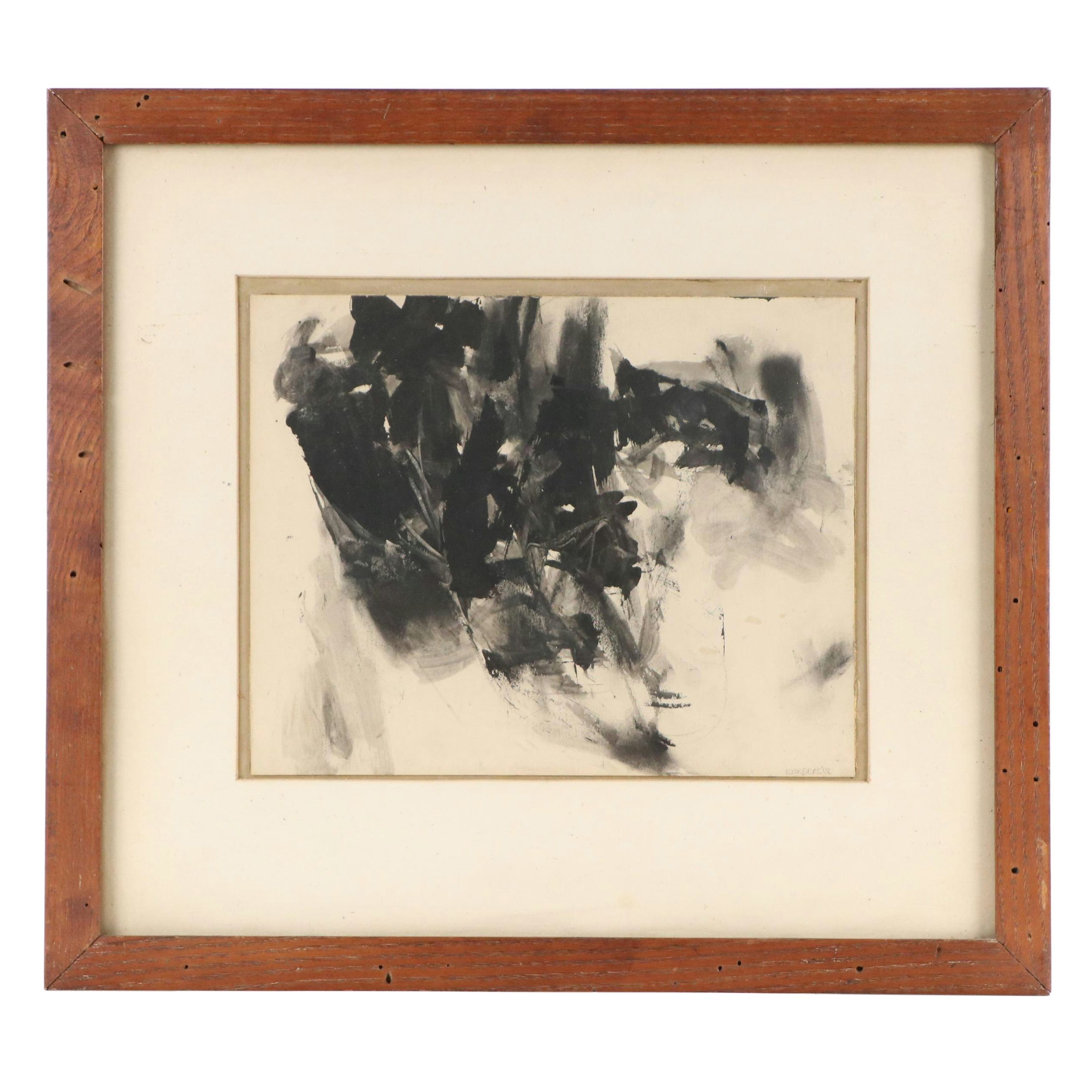 D. Borders Abstract Ink Wash Painting "Afternoon Sun," 1958