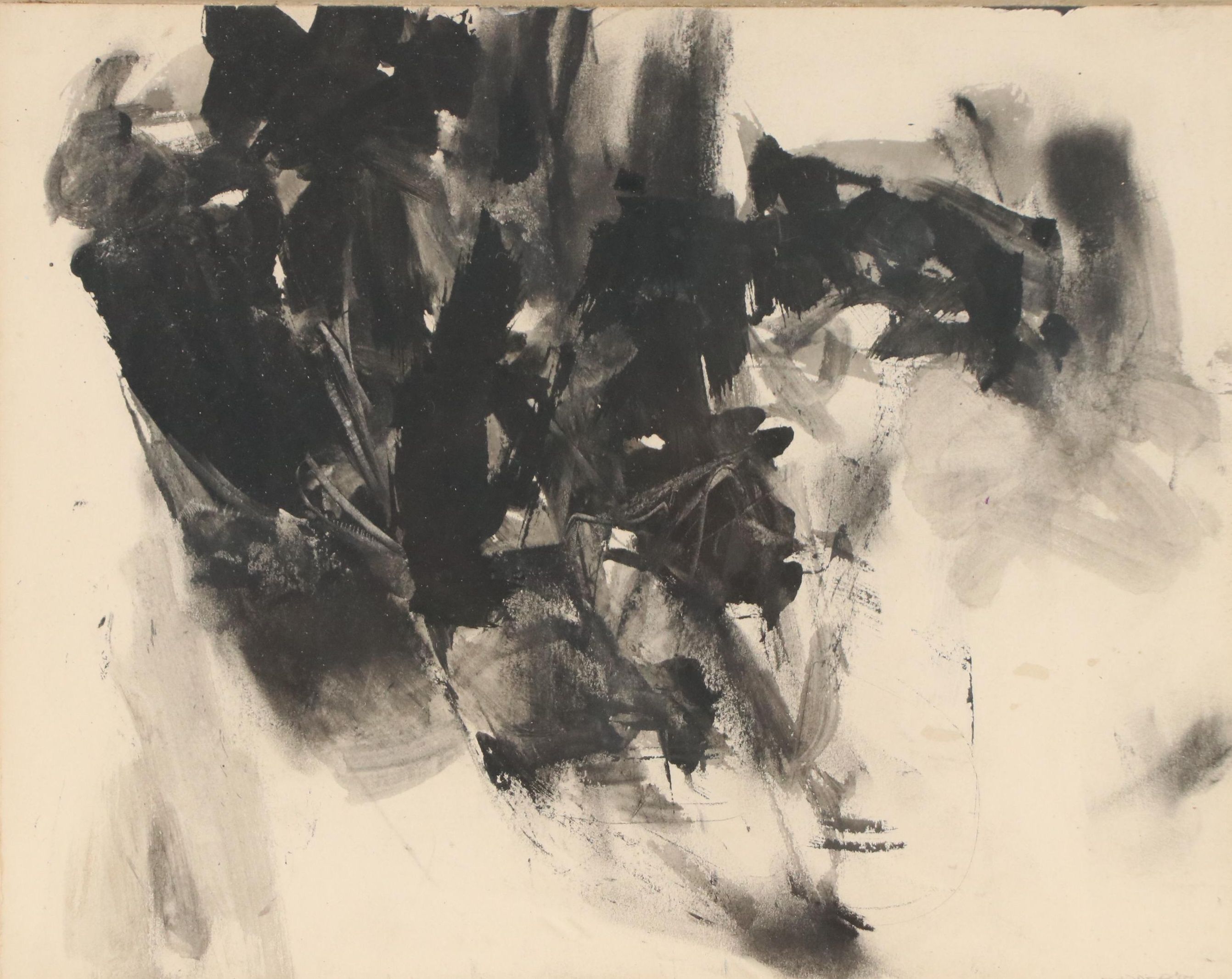 D. Borders Abstract Ink Wash Painting "Afternoon Sun," 1958