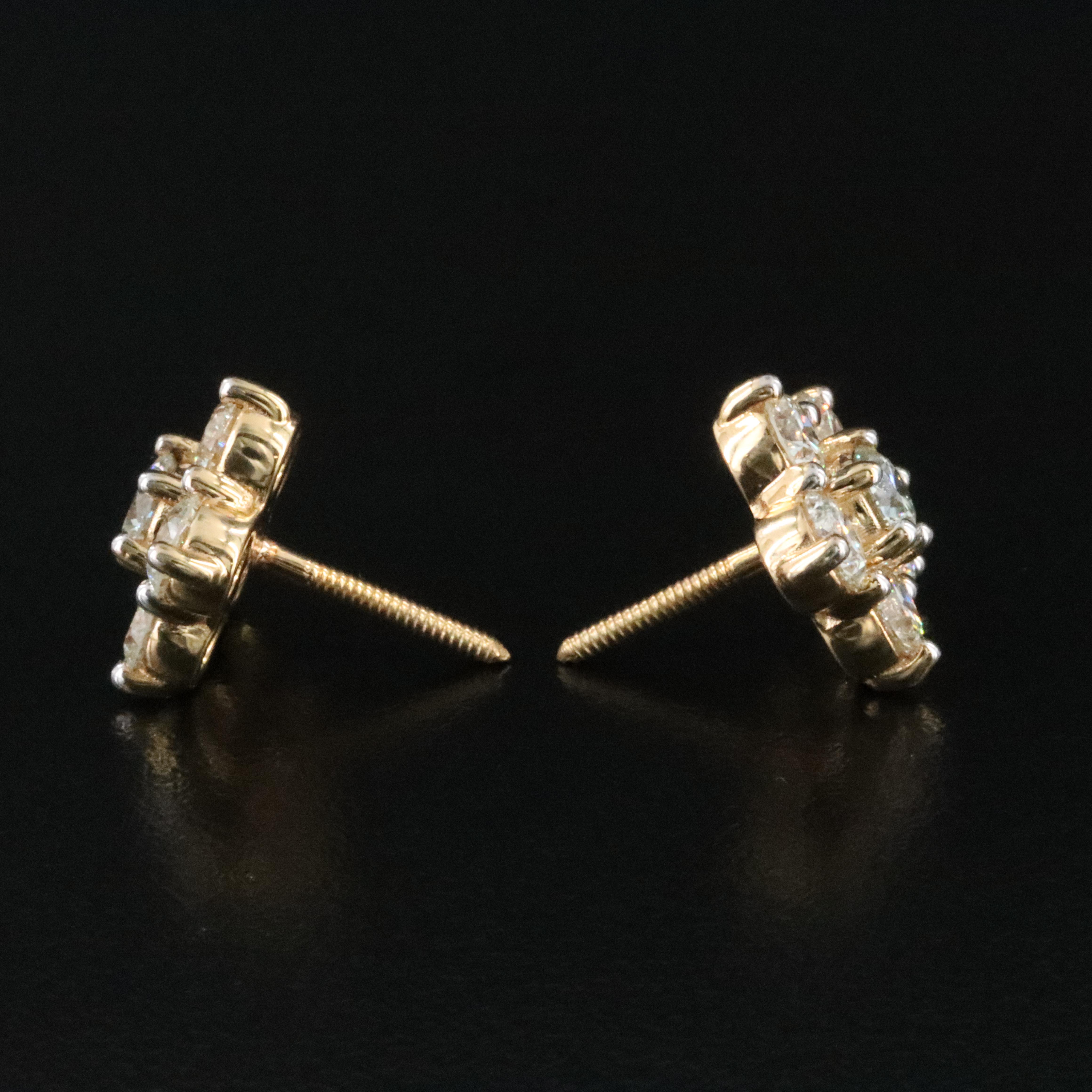 18K 3.50 CTW Diamond Earrings with GIA Report